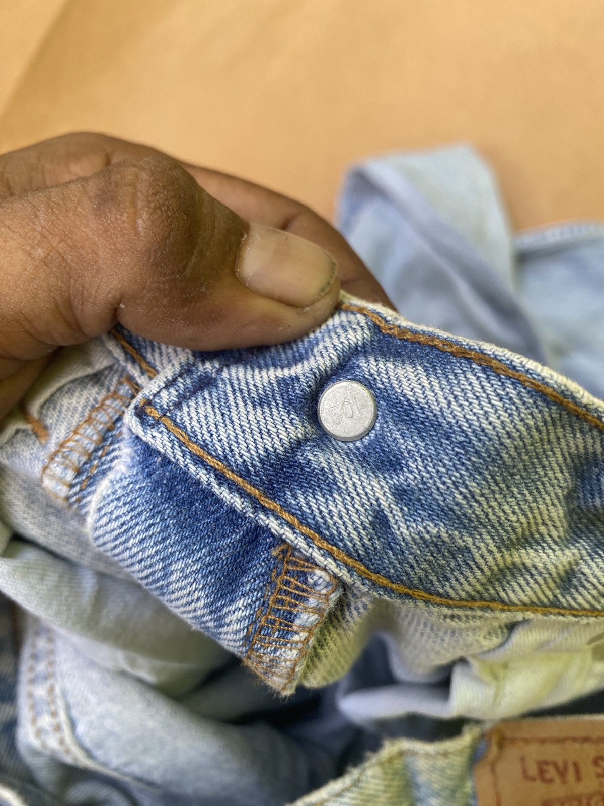 Levi's Custom Reconstructed Levi's 501 Distressed Camo-Panel Denim Size US 29 - 11 Thumbnail