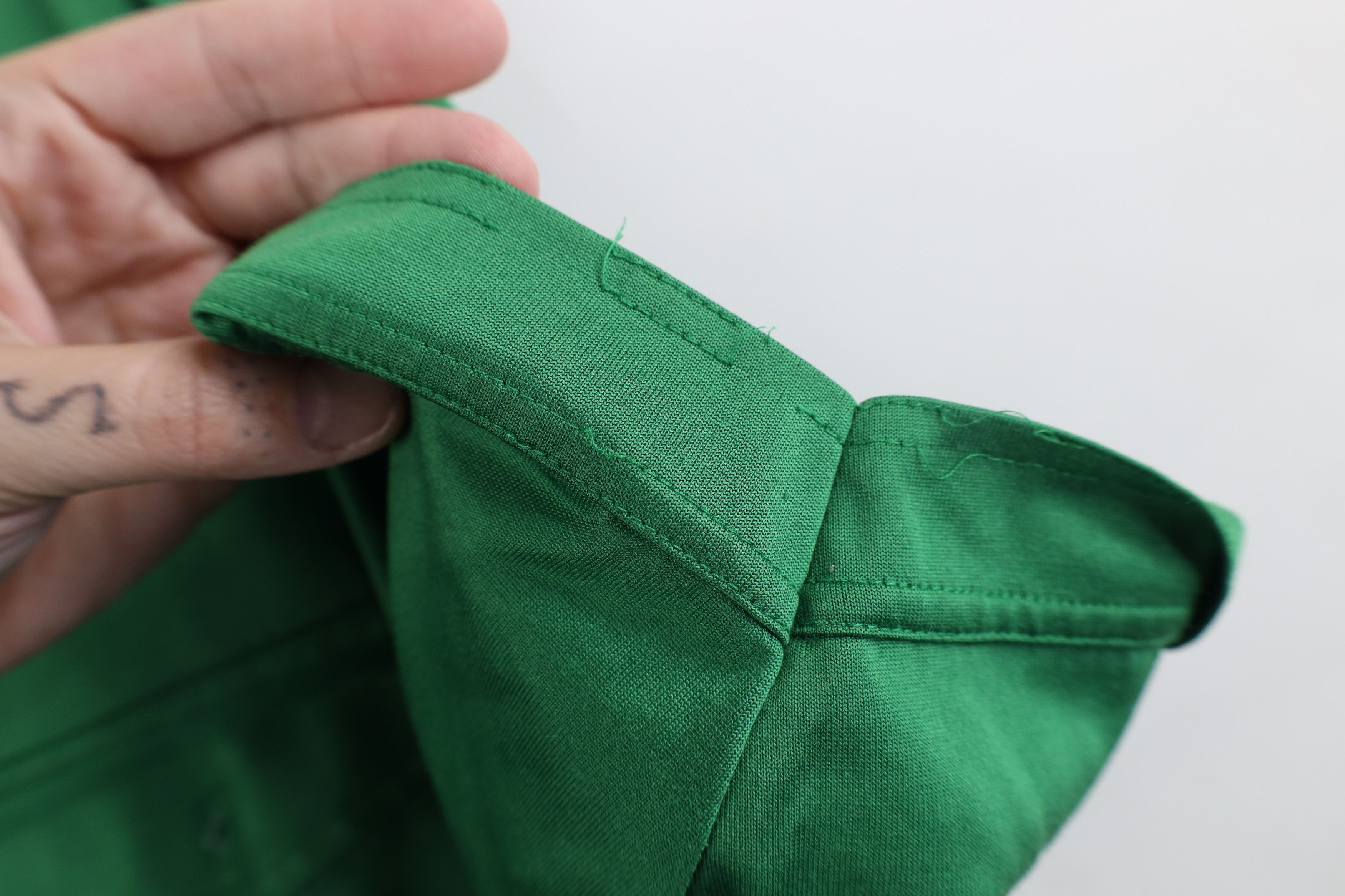 Vintage Vintage 70s Streetwear Collared Polo Shirt Masters Green Size US XL / EU 56 / 4 - 11 Thumbnail