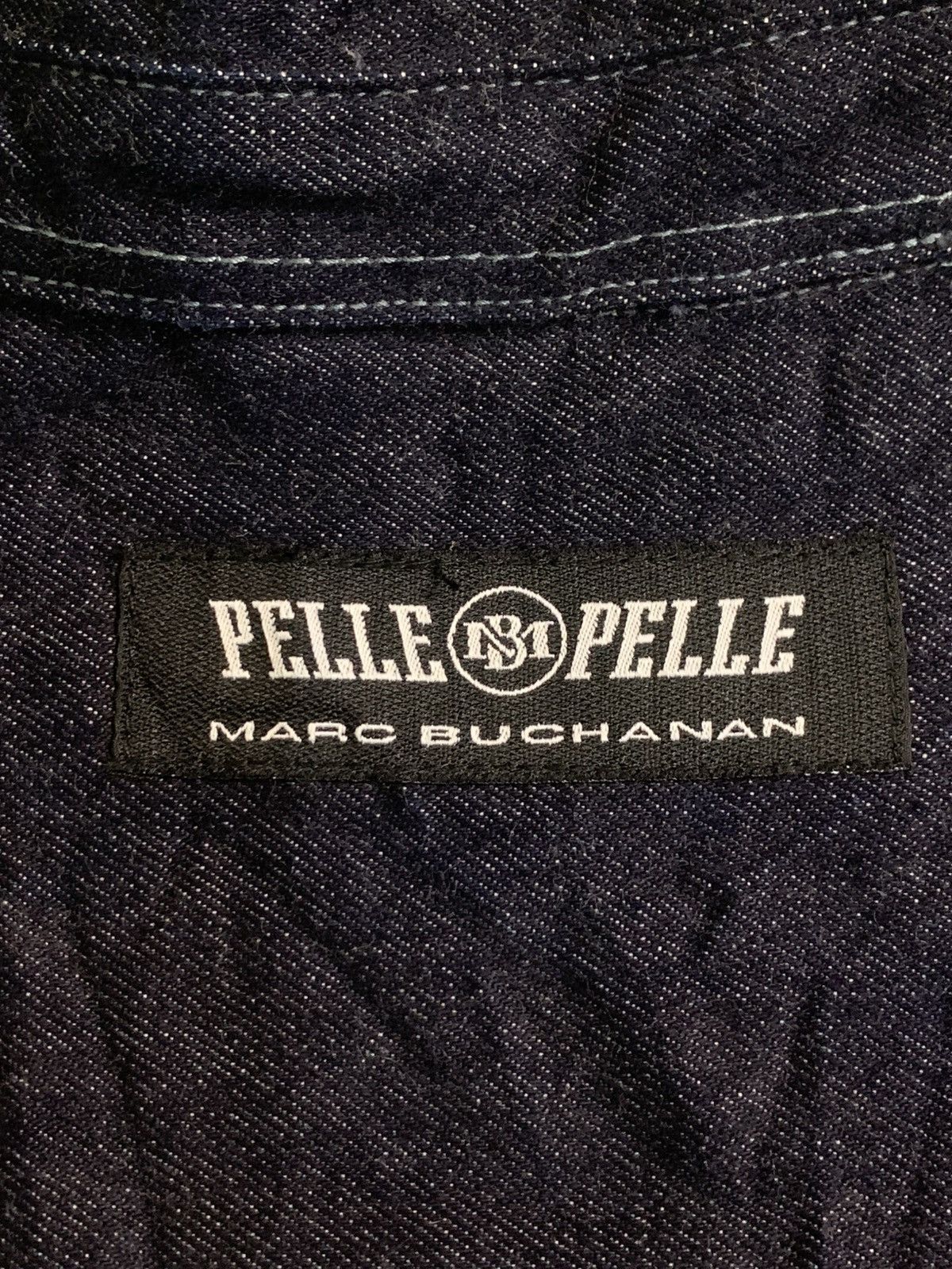 Marc Buchanan × Pelle Pelle Rare Design Pelle Pelle Marc Buchanan Denim Shirts Size US L / EU 52-54 / 3 - 4 Thumbnail