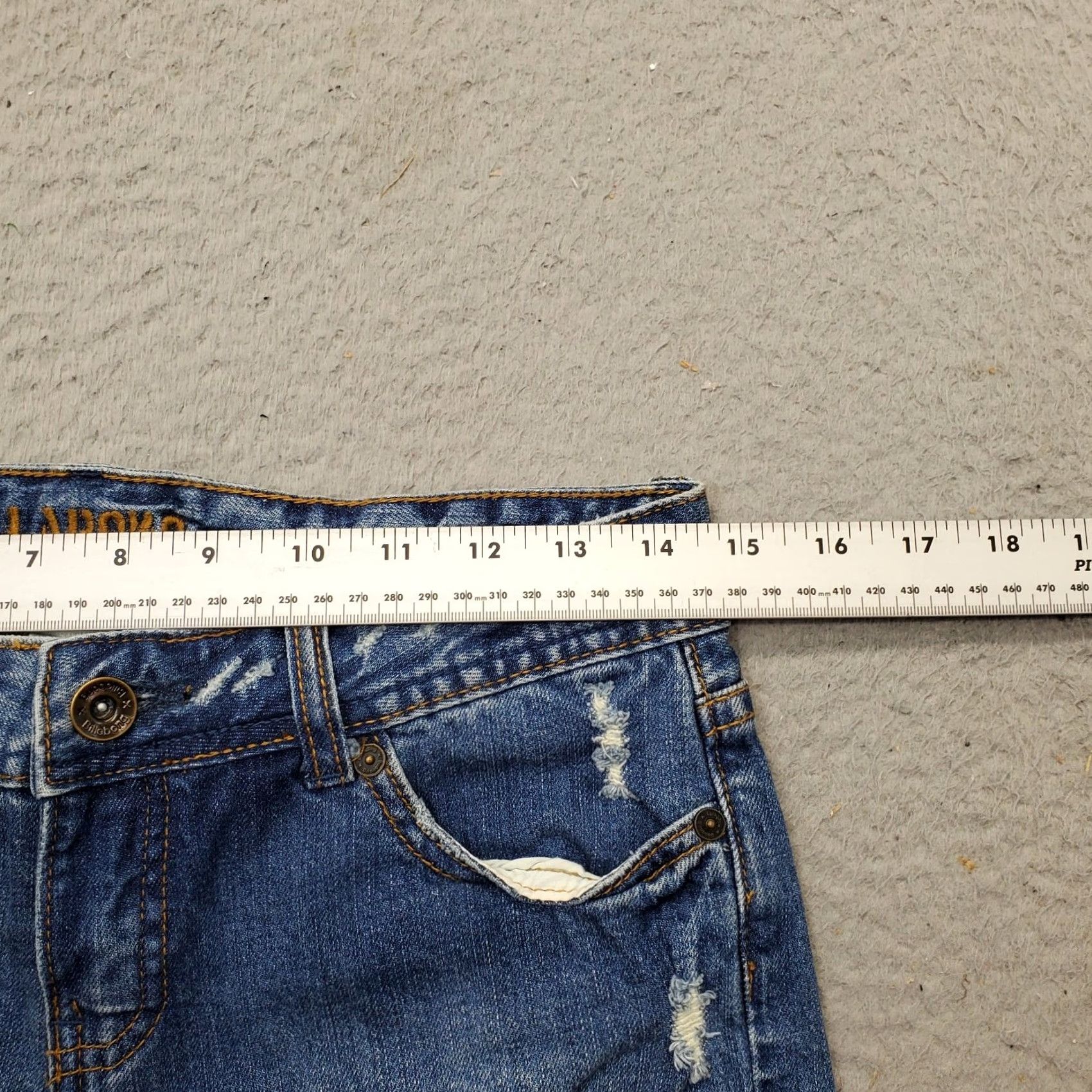 Billabong Billabong Jeans Bermuda Short Women's 1 Blue Denim Distressed Frayed Hem 5-Pocket Denim Cotton Shirt Woman Pink? Size 25" / US 0 / IT 36 - 5 Thumbnail