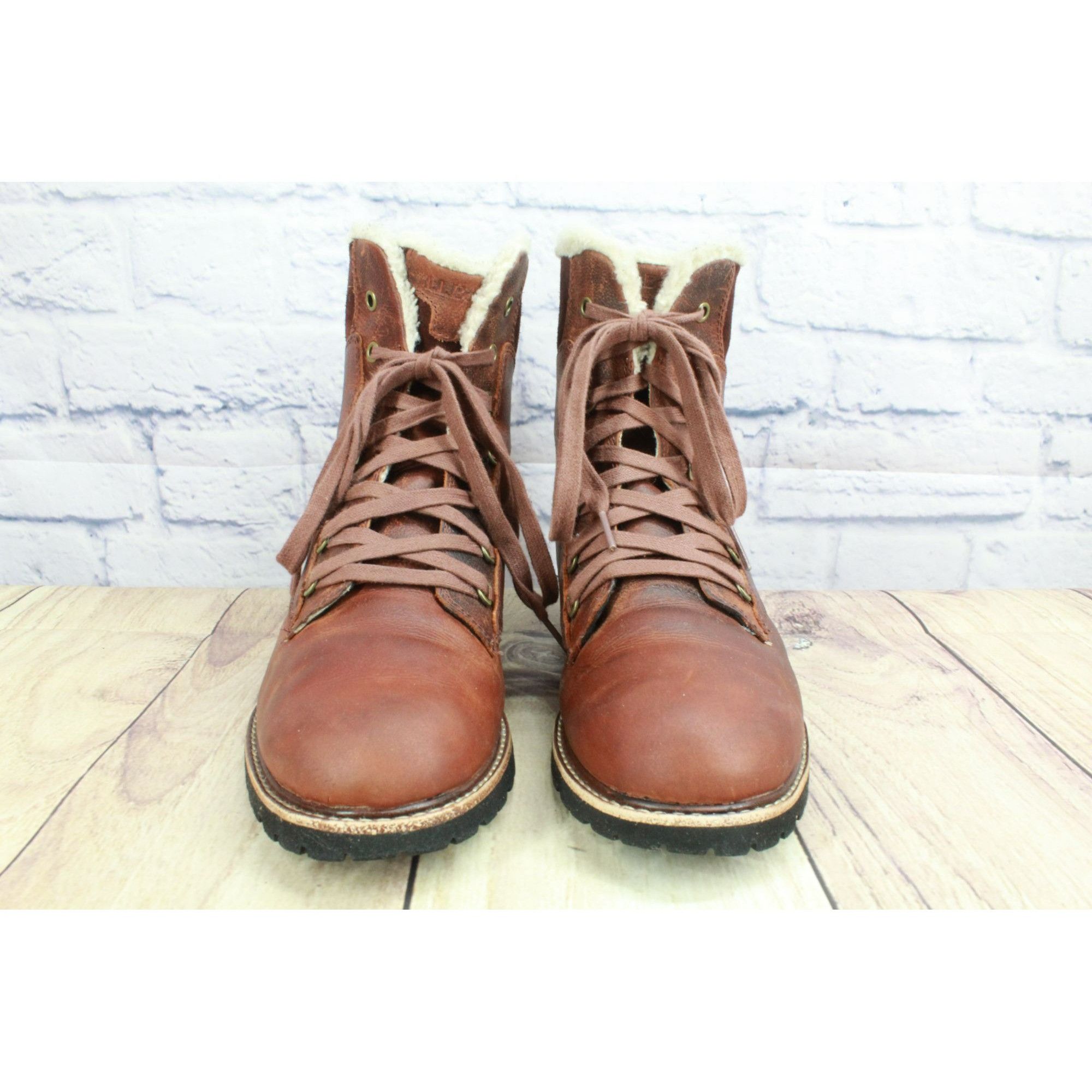 L.L. Bean × Leather LL Bean Women's Fleece Lined Rugged Cozy Winter Boots Size US 9.5 / IT 39.5 - 4 Thumbnail