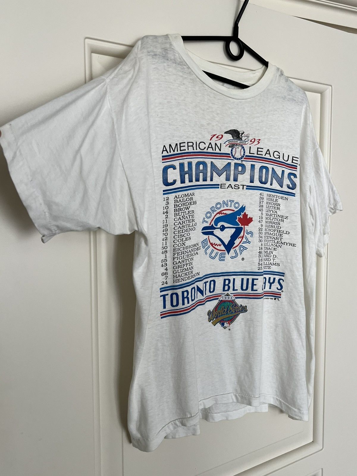 MLB Vintage 1993 Toronto Blue Jays American Champions MLB Tee Size US XL / EU 56 / 4 - 8 Thumbnail