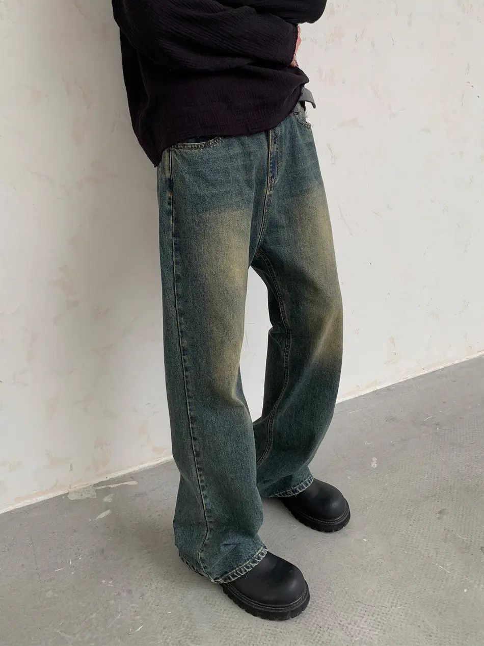 Japanese Brand × Jean Retro loose high street straight leg jeans Size US 32 / EU 48 - 3 Thumbnail