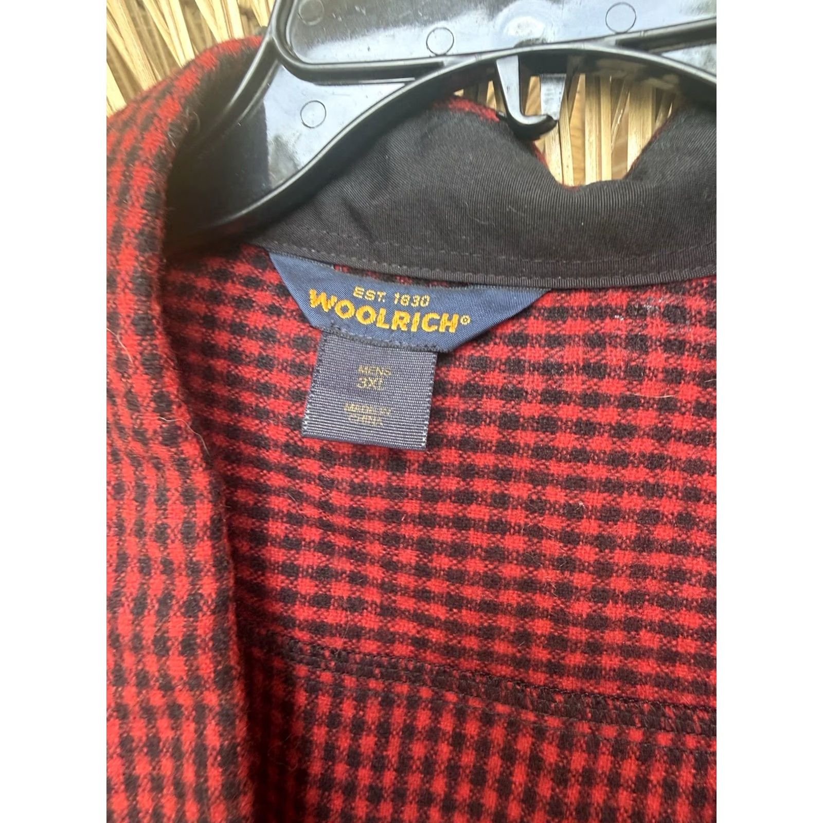 Vintage Woolrich Shirt Button-Up Long Sleeve Red Buffalo Check 3XL Mens Wool Blend Button Front Pockets Casual Workwear Fall Winter Size US XXL / EU 58 / 5 - 7 Thumbnail