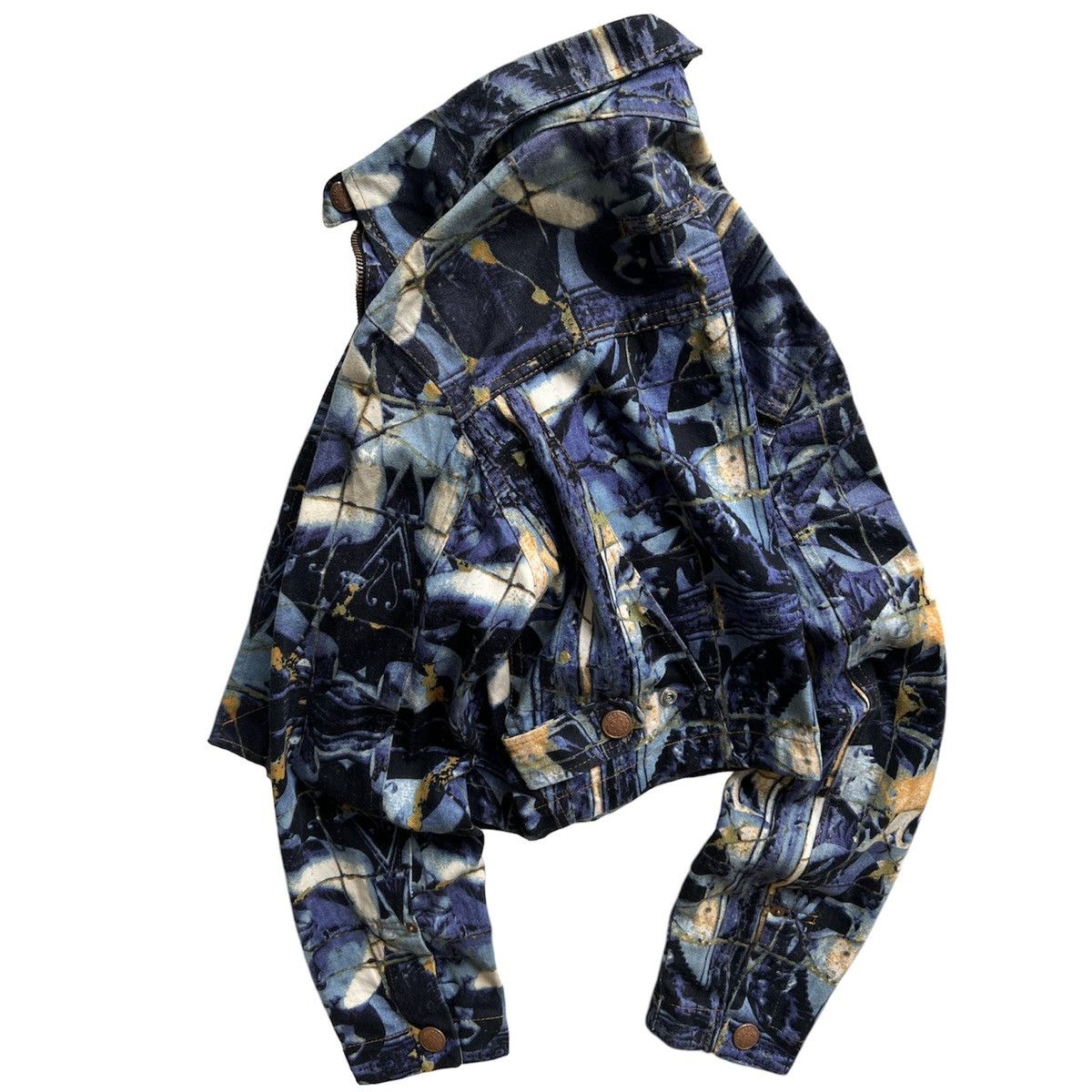 Gaultier Homme Objet × Jean Paul Gaultier × Vintage 90s JEAN PAUL GAULTIER CROPPED JACKET Size S / US 4 / IT 40 - 4 Thumbnail