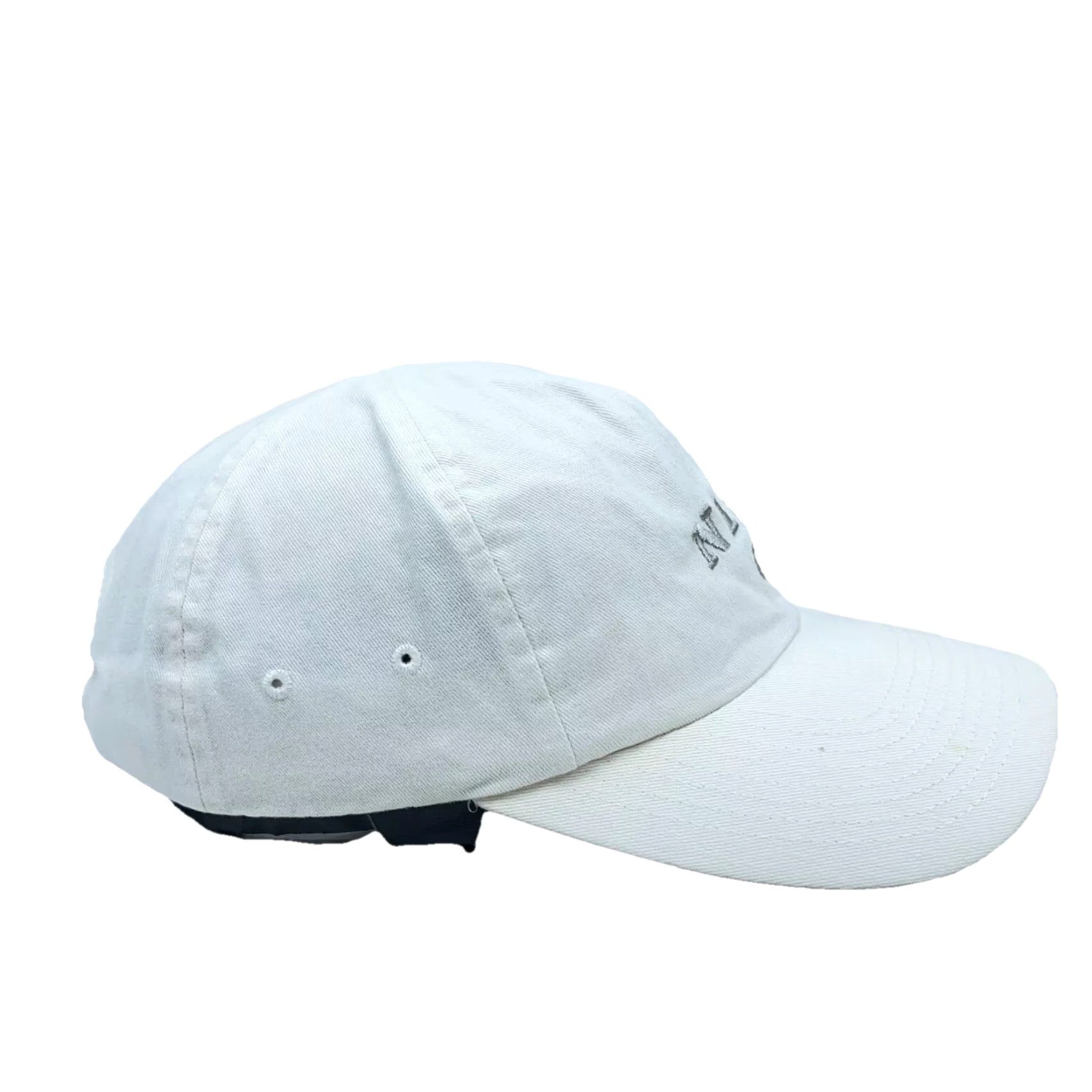 Nike VINTAGE Nike Hat Cap Strap Back White Center Swoosh Dad Baseball Y2K 2000s Size ONE SIZE - 6 Thumbnail