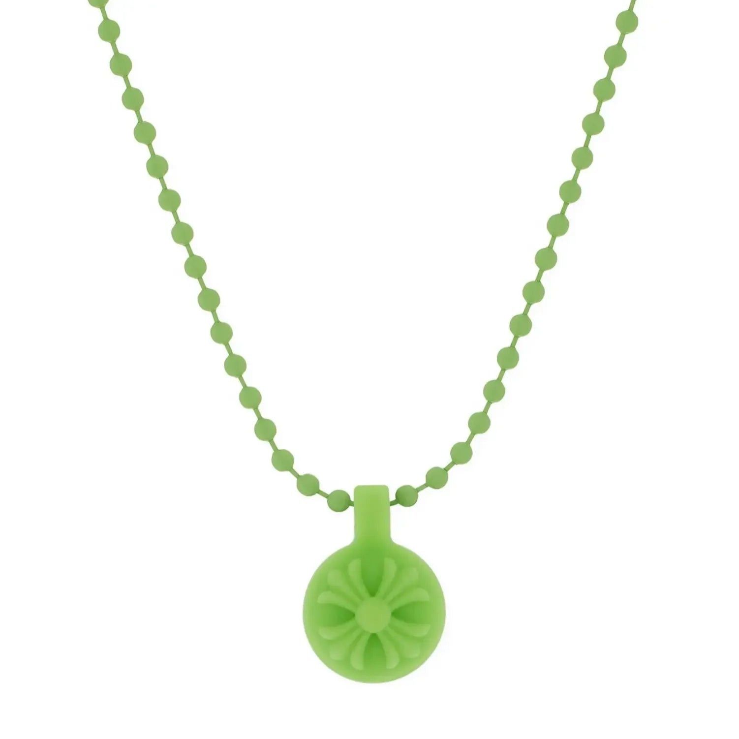 Chrome Hearts Silichrome Cross Ball Charm Necklace Green Size ONE SIZE - 1 Thumbnail