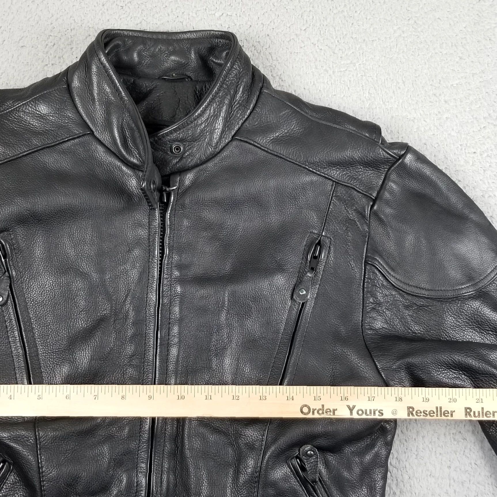 Vintage VINTAGE Leather Jacket Unik Ultra Black Leather Short Jacket Women Large Motorcycle Style Size L / US 10 / IT 46 - 7 Thumbnail