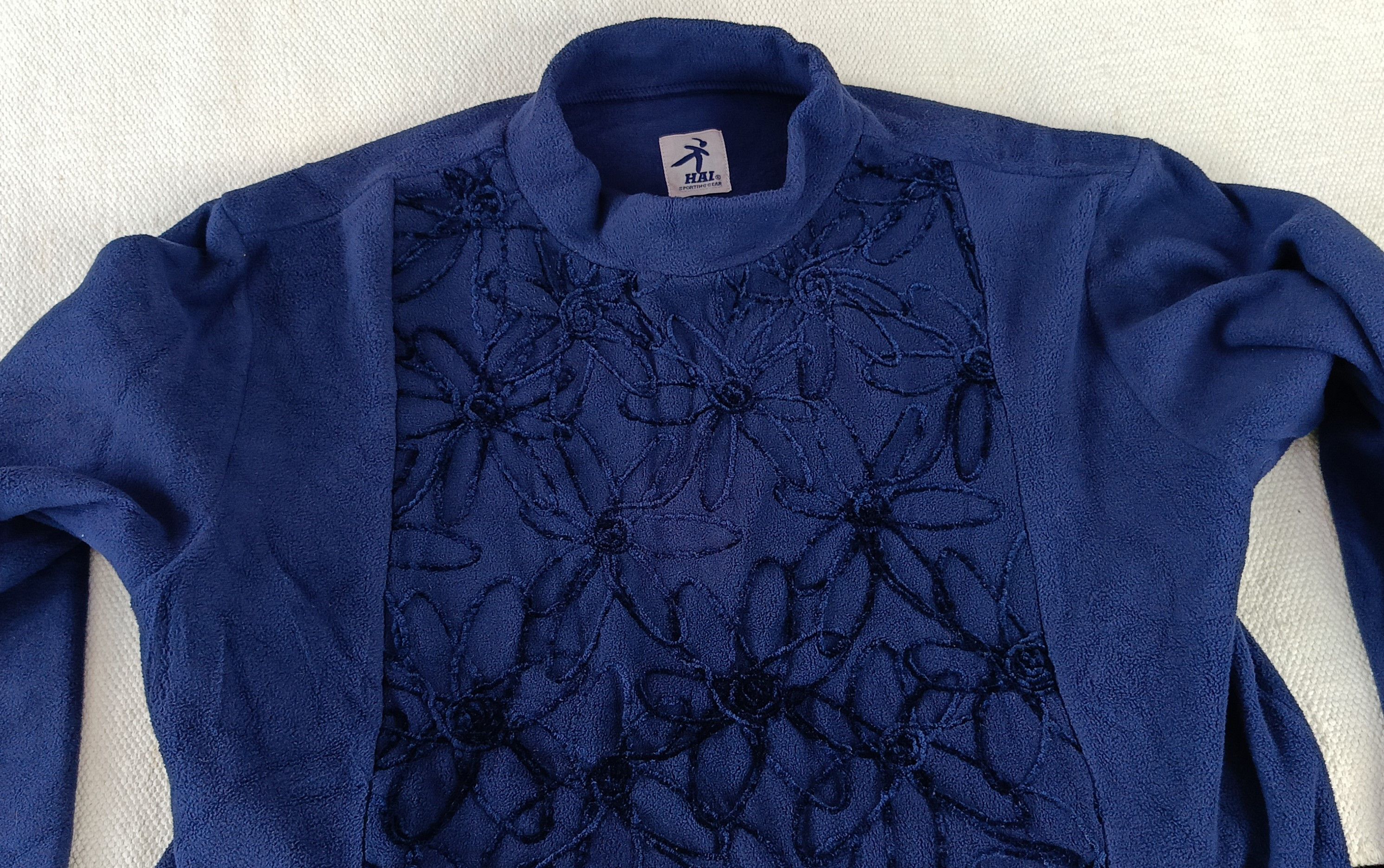 HAI sporting gear by Issey Miyake Japan indigo poly sweater