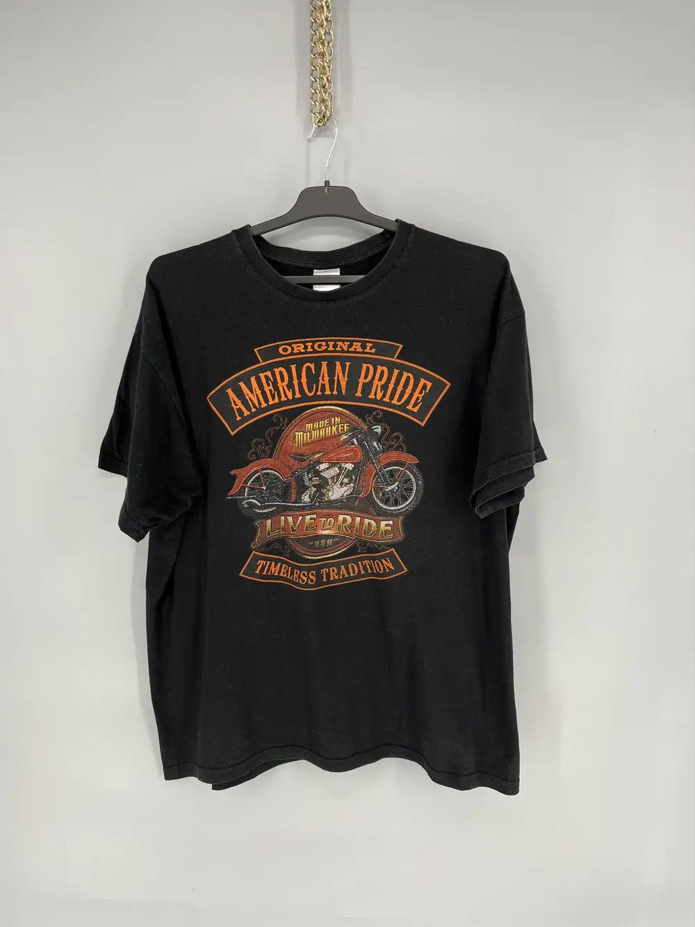 Vintage American Pride Vintage Graphic Tee Black T-shirt Size XL Size US XL / EU 56 / 4 - 1 Thumbnail