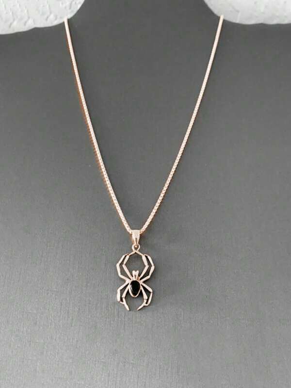 Jewelry x Vintage Spider Retro Pendant Y2K Necklace Chain in Gold, Men's
