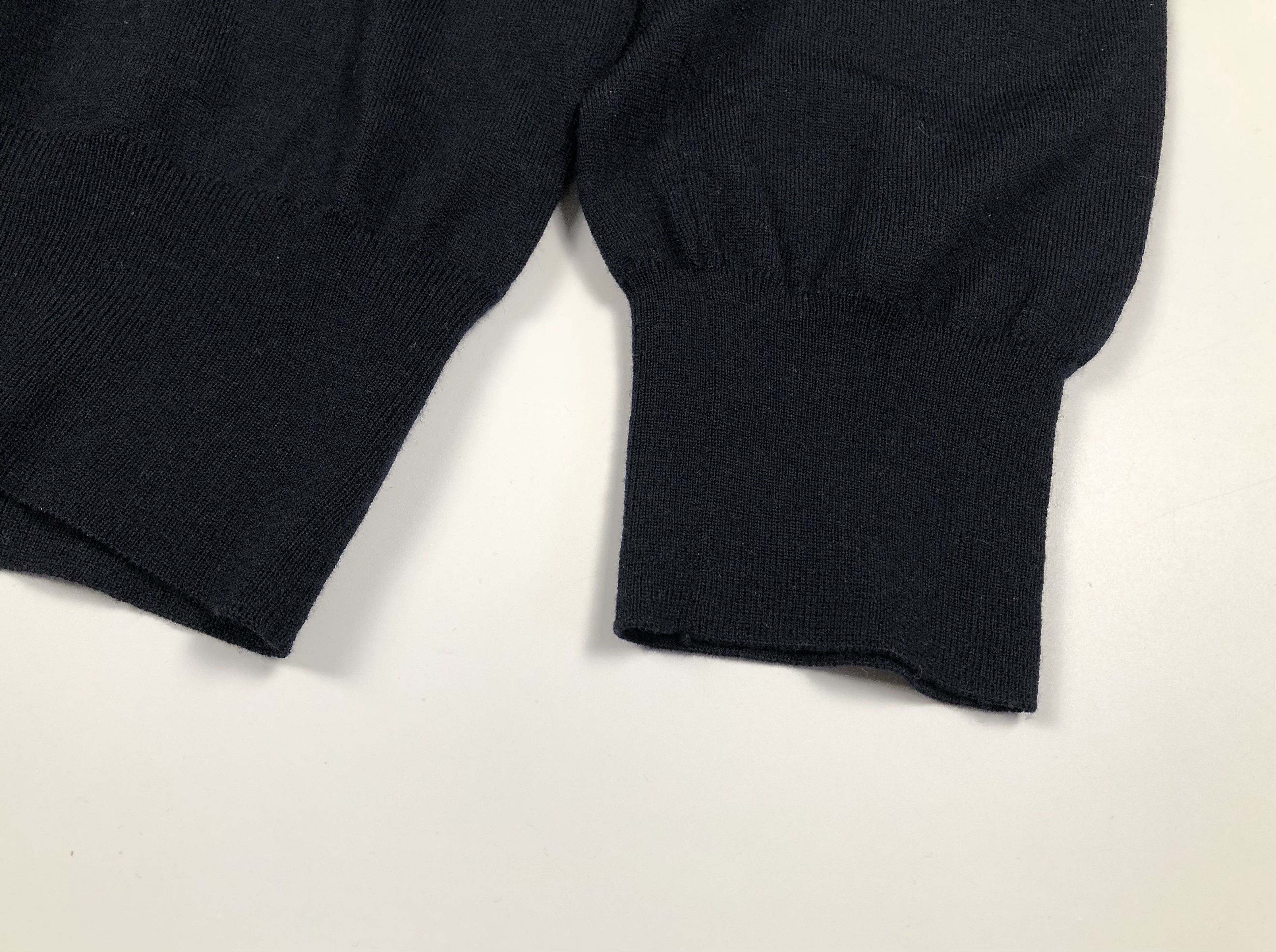Dolce & Gabbana Dolce Gabbana Wool V-Neck Navy Jumper Size US L / EU 52-54 / 3 - 6 Thumbnail