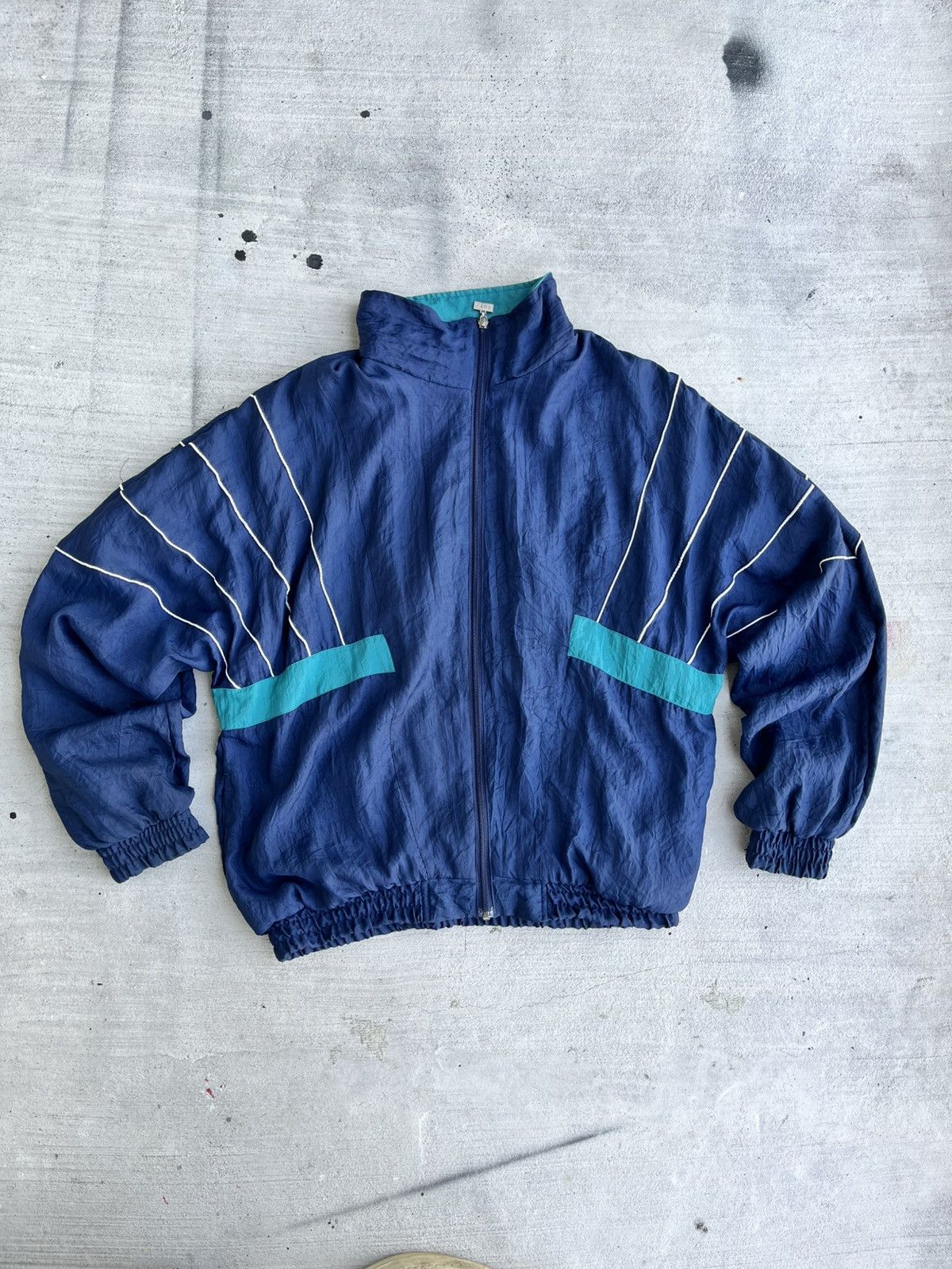 Beverly Hills Polo Club × Vintage Polo BHPC 90s Windbreaker Jacket – Navy/Teal L Size US L / EU 52-54 / 3 - 1 Thumbnail