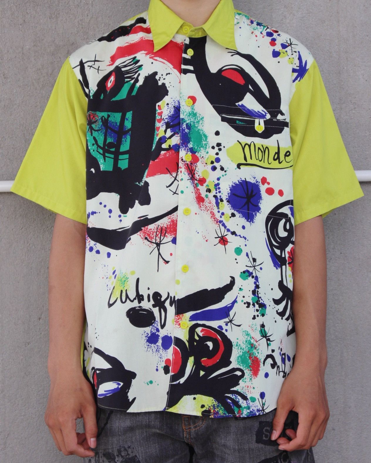 Kansai Yamamoto × Vintage 1990S KANSAI YAMAMOTO ABSTRACT ART SHIRT Size US L / EU 52-54 / 3 - 1 Thumbnail