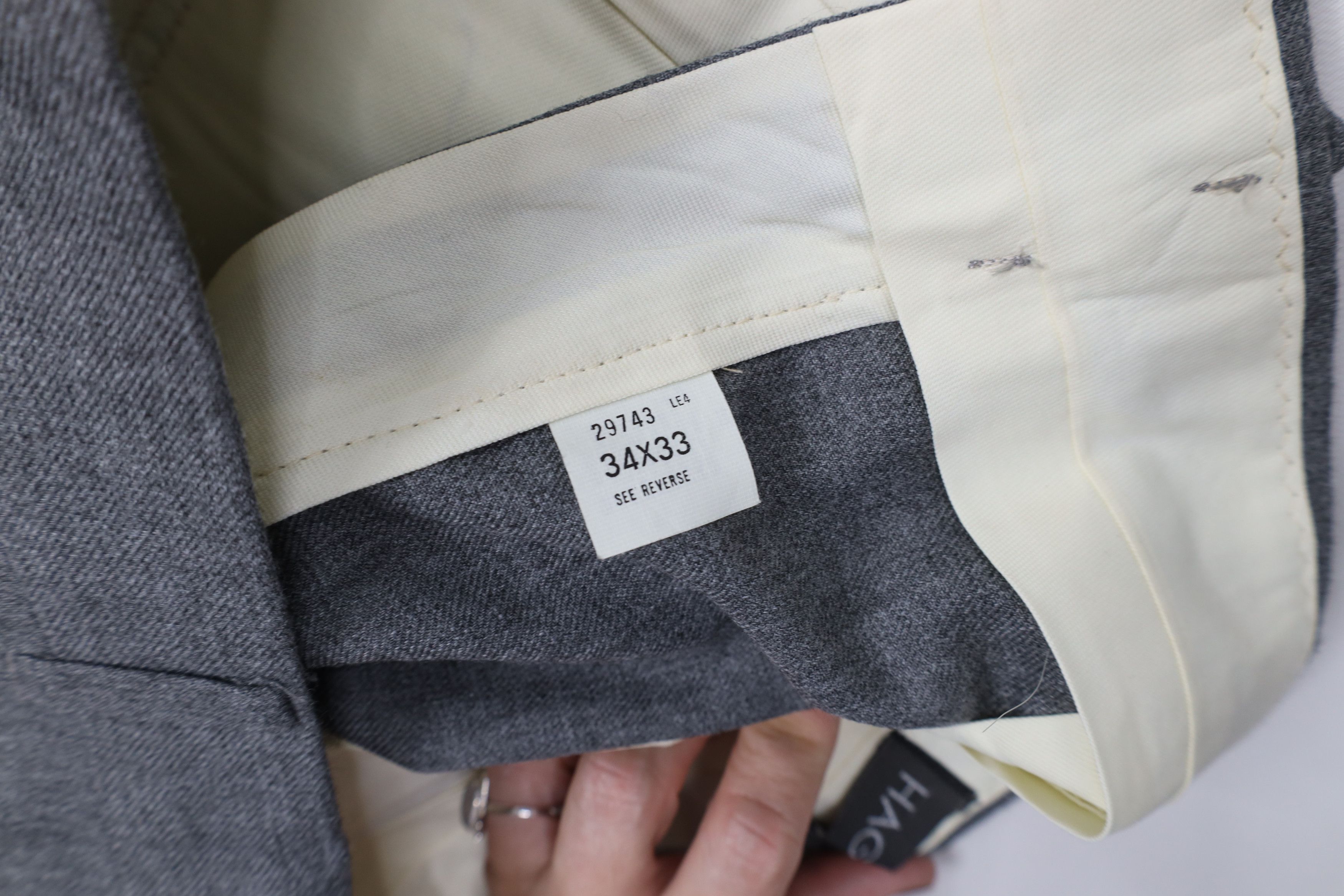 Vintage Vintage 90s Streetwear Wide Leg Chino Pants Heather Gray Size US 34 / EU 50 - 9 Thumbnail