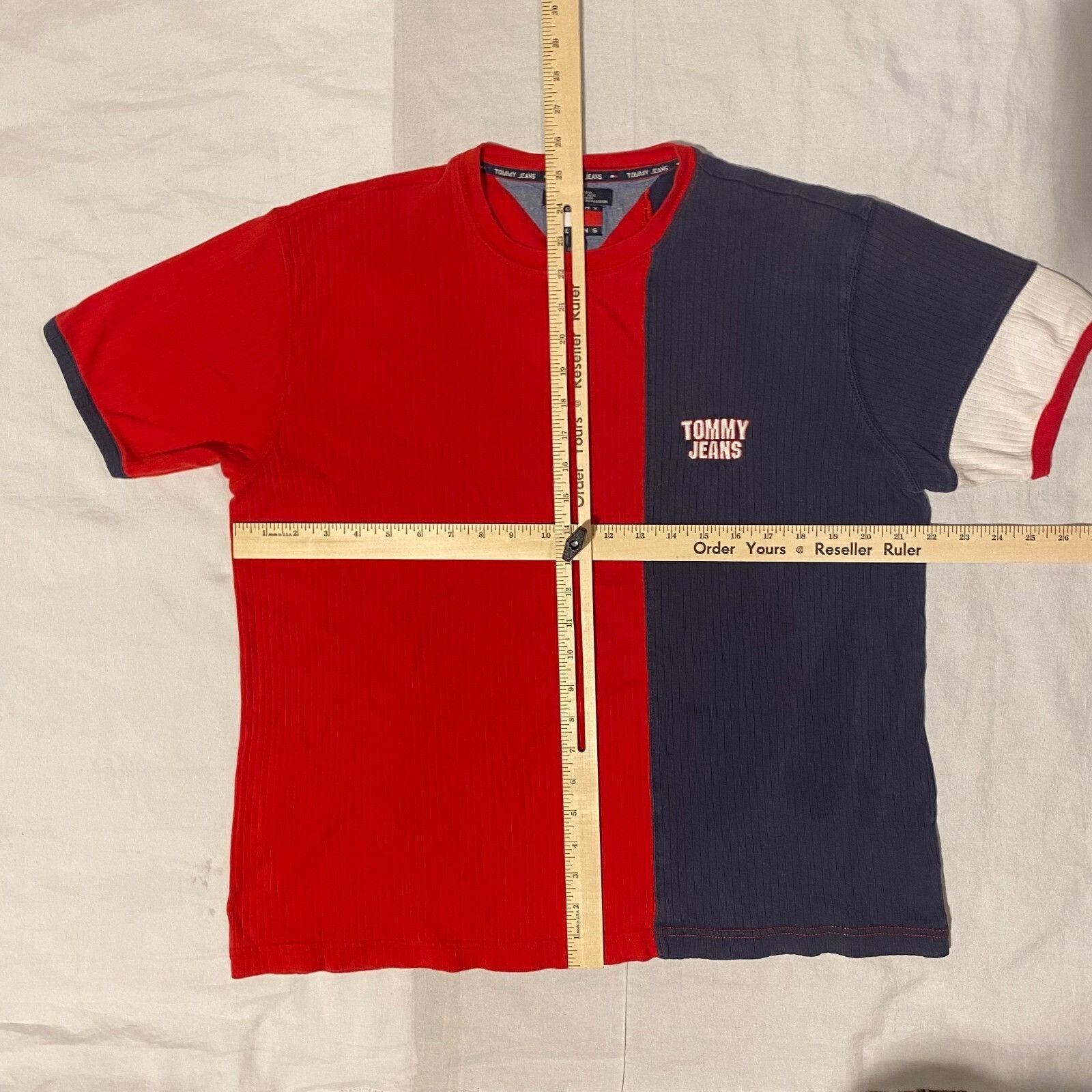 Tommy Hilfiger Vintage Tommy Hilfiger Tommy Jeans Red White & Blue Cut & Se Size US M / EU 48-50 / 2 - 3 Thumbnail