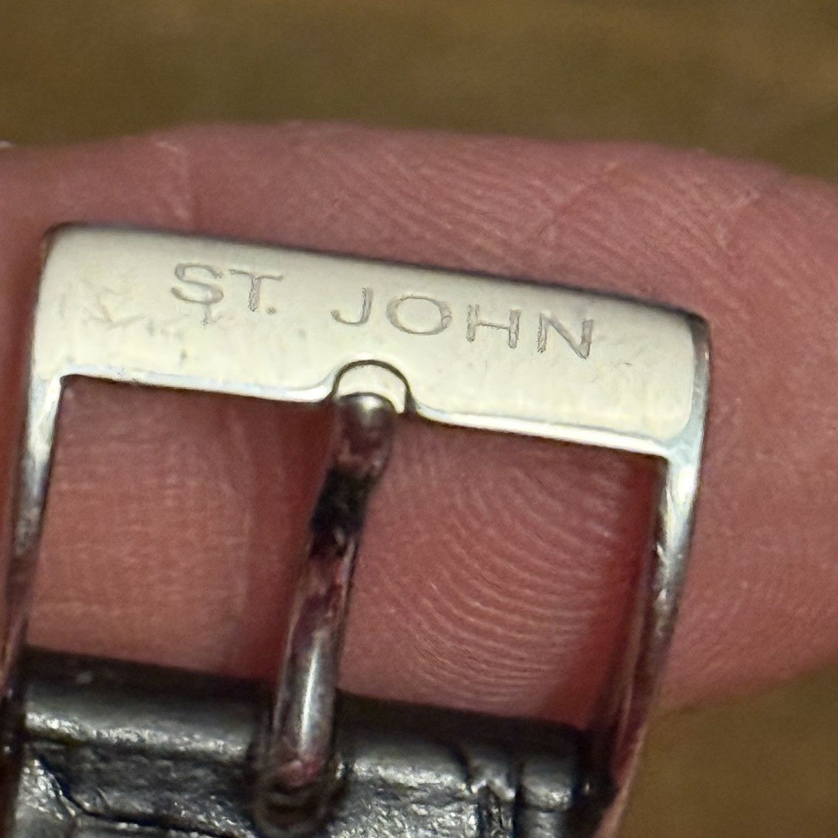 St. John St. John signature logo black leather band watch Size ONE SIZE - 2 Thumbnail