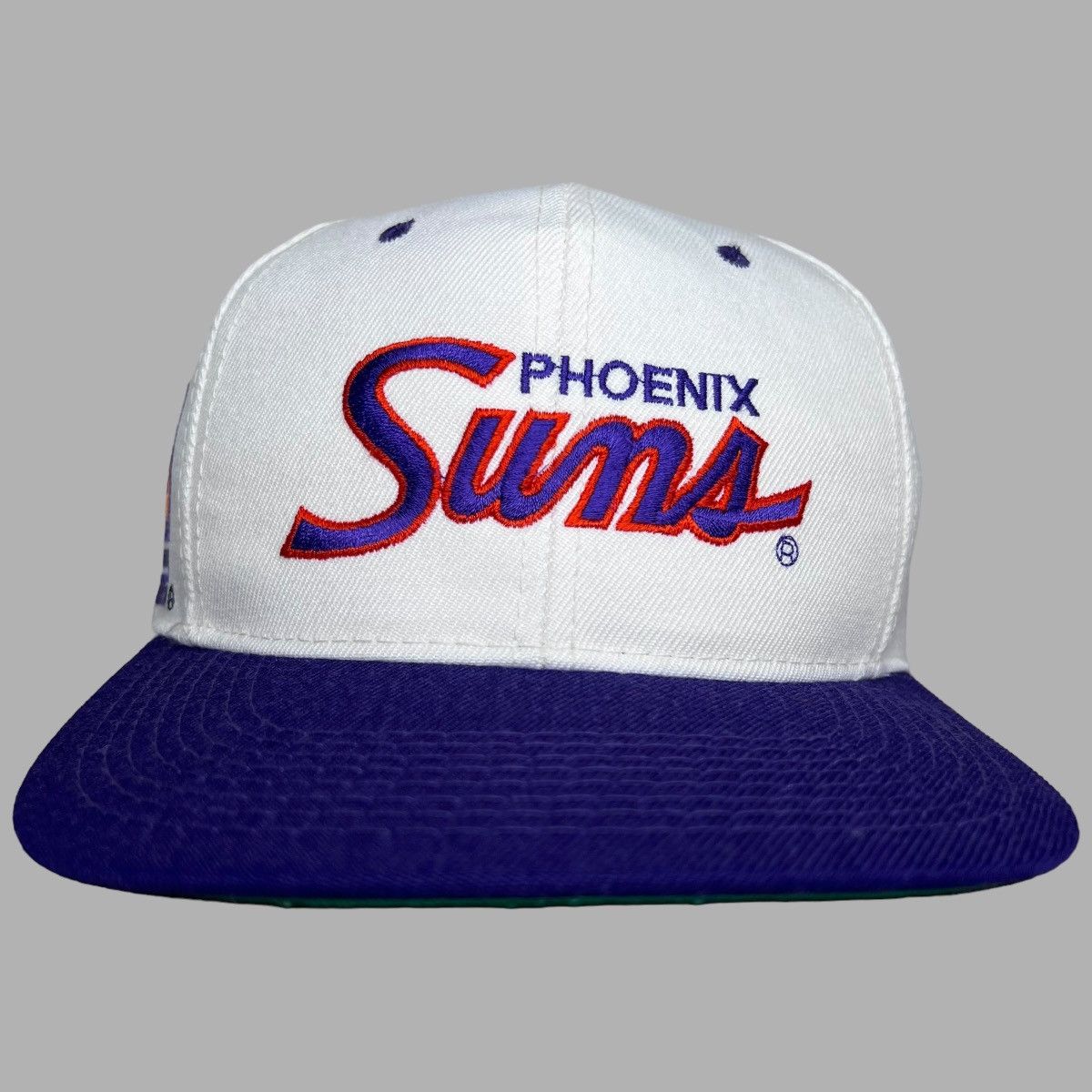 image of VTG 90's Nba Phoenix Suns Wool Script Sports Specialties Hat in White, Men's