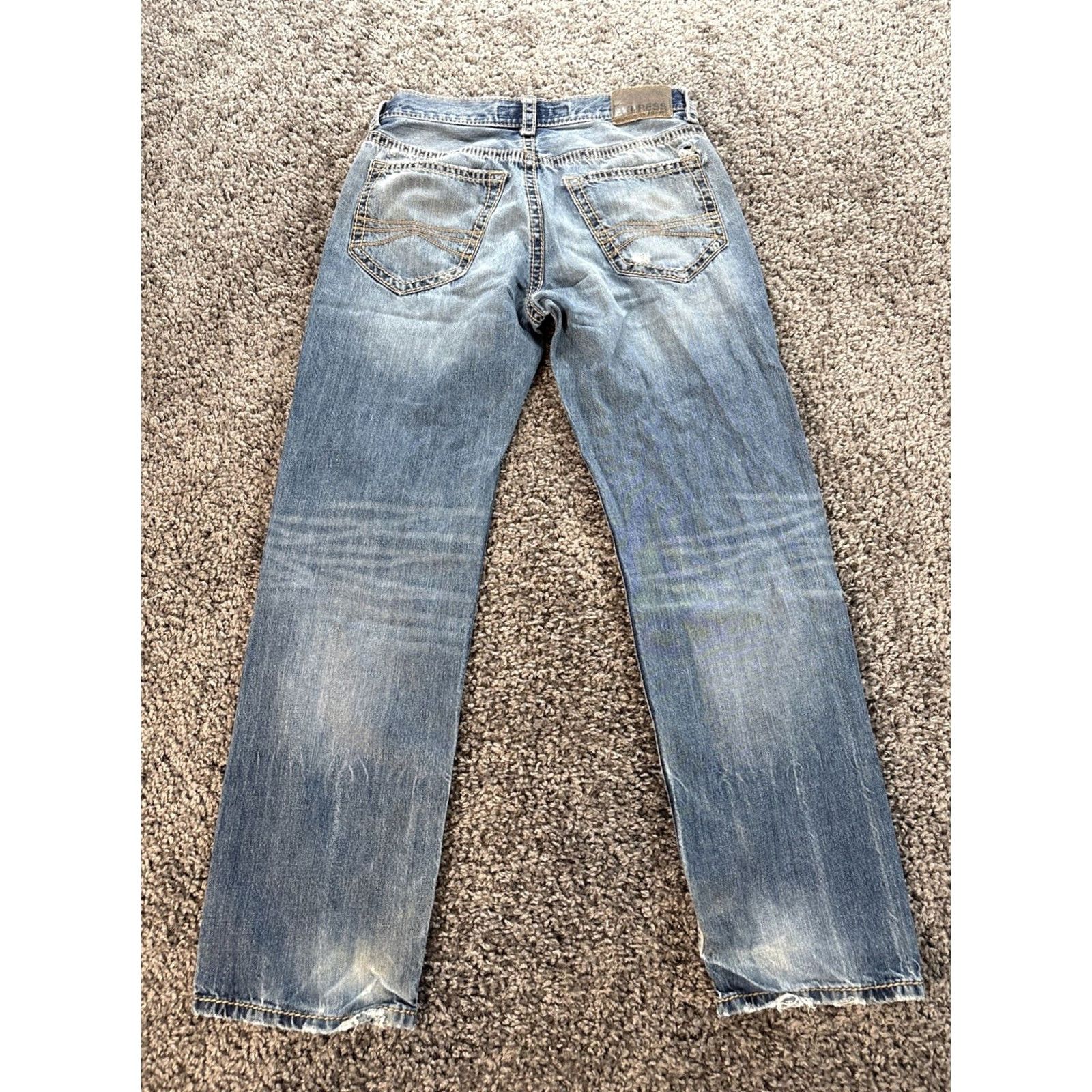 Express VINTAGE Express Jeans Mens 30x29 Bootcut Distressed Blue Denim 90s Grunge Mens Size US 30 / EU 46 - 6 Thumbnail