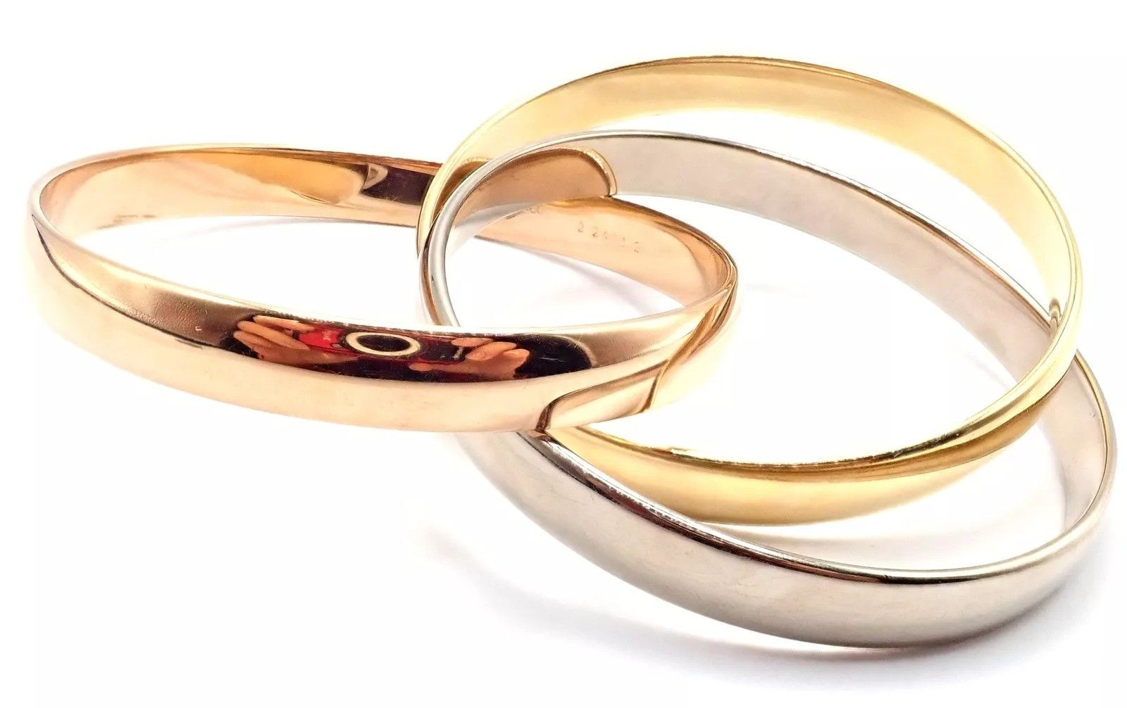 Cartier Cartier 18k 101.5 Grams Rolling Trinity Bangle Bracelet Size ONE SIZE - 6 Thumbnail