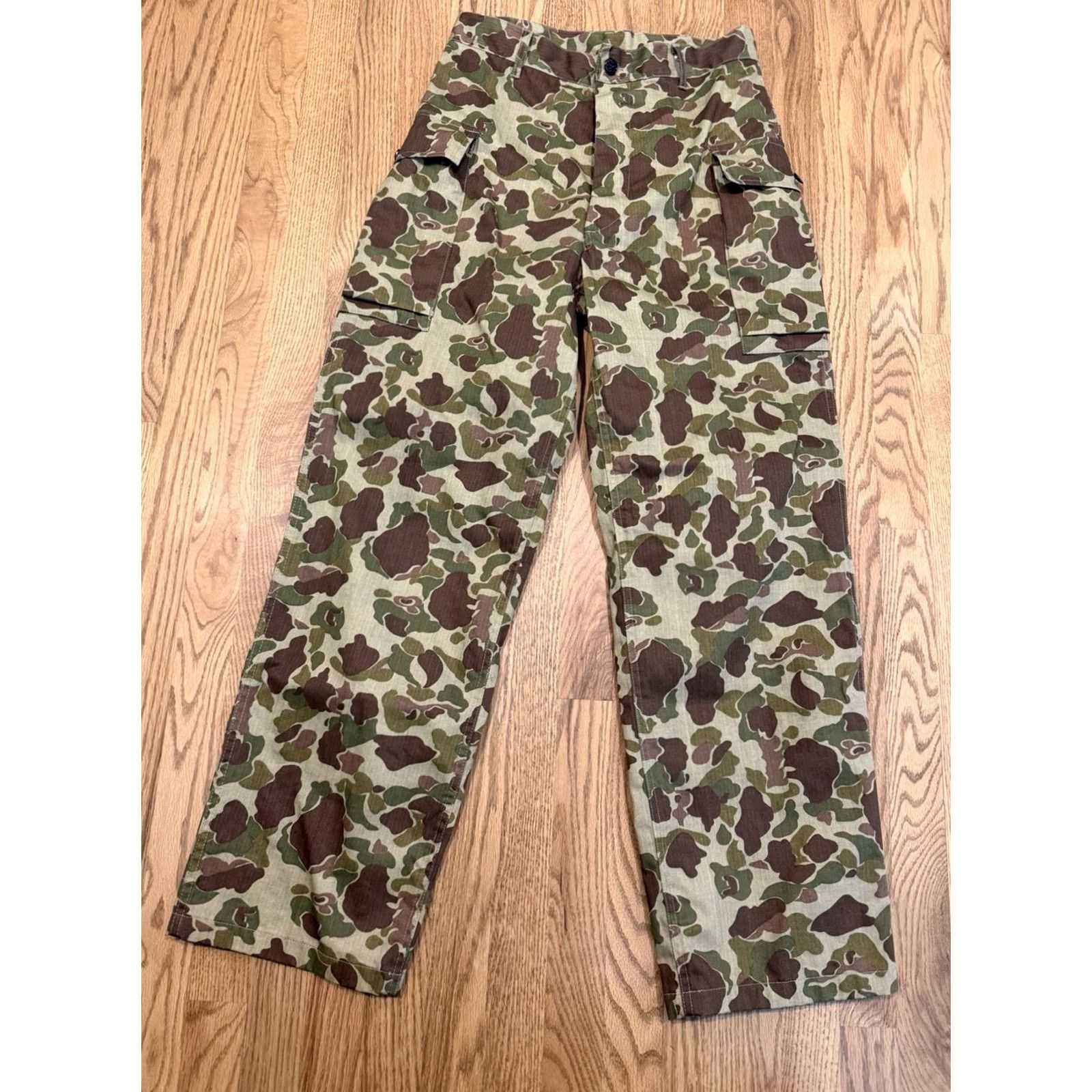 Vintage VINTAGE Army Camo Frogskin Pants Small 30x31 Unbranded Twill Cargo Military Reproduction Men's Pants Size US 29 - 7 Thumbnail
