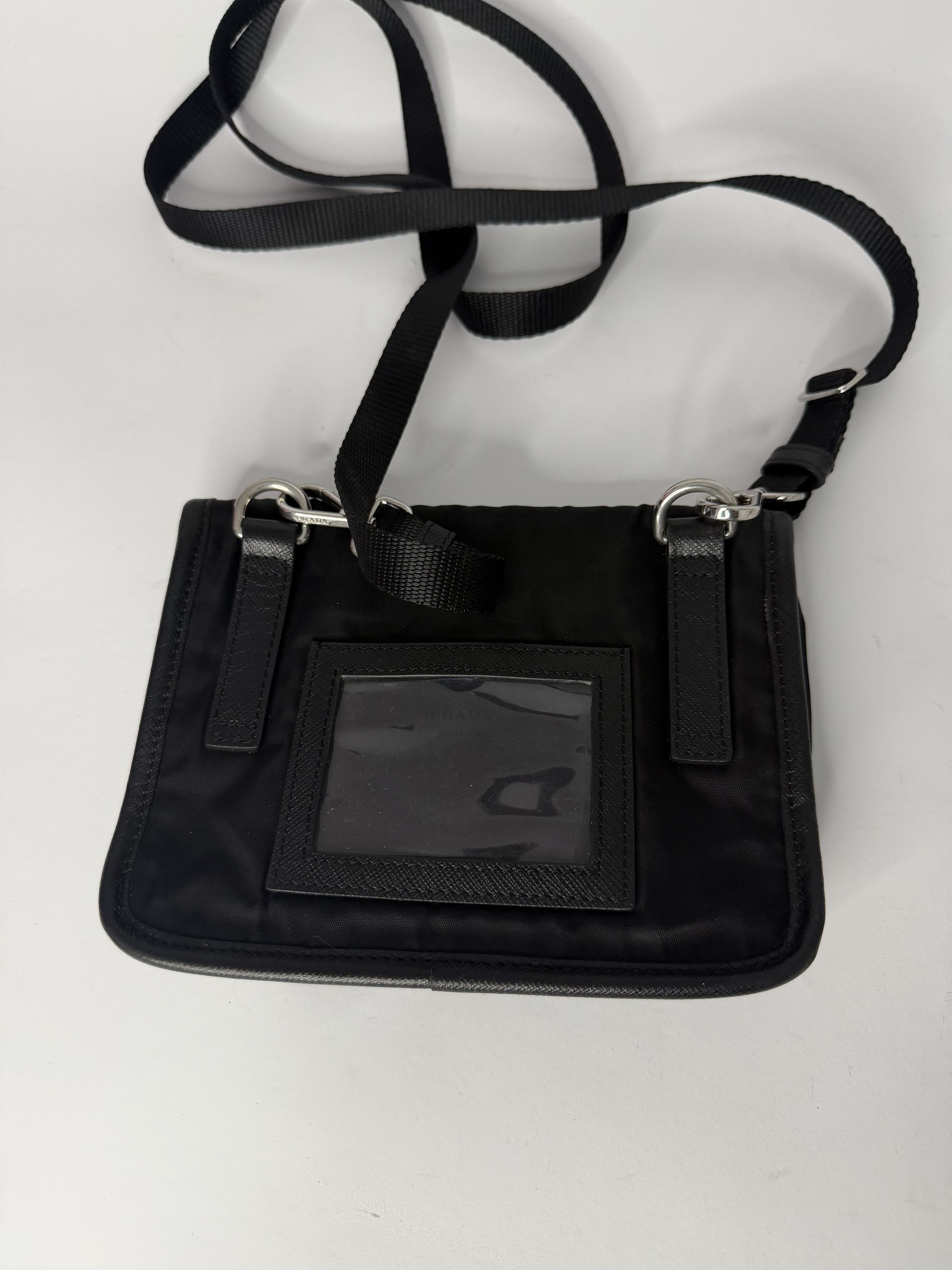 Prada Prada Black Re-Nylon and Leather Flap Crossbody Bag Size ONE SIZE - 5 Thumbnail