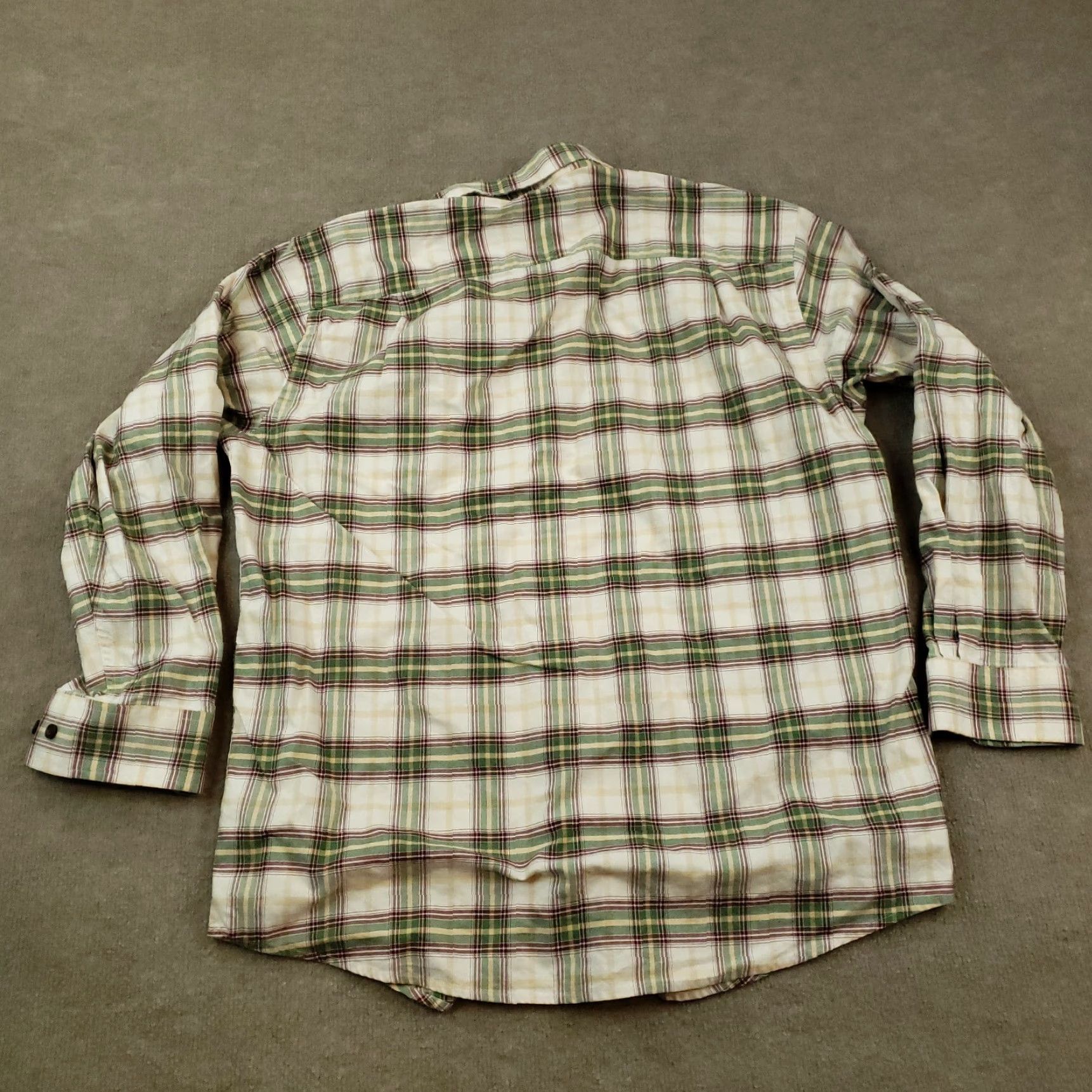 Orvis Orvis Mens Large White Green Plaid Shirt Extra Large XL Button Up Long Sleeve Casual Size US L / EU 52-54 / 3 - 7 Thumbnail