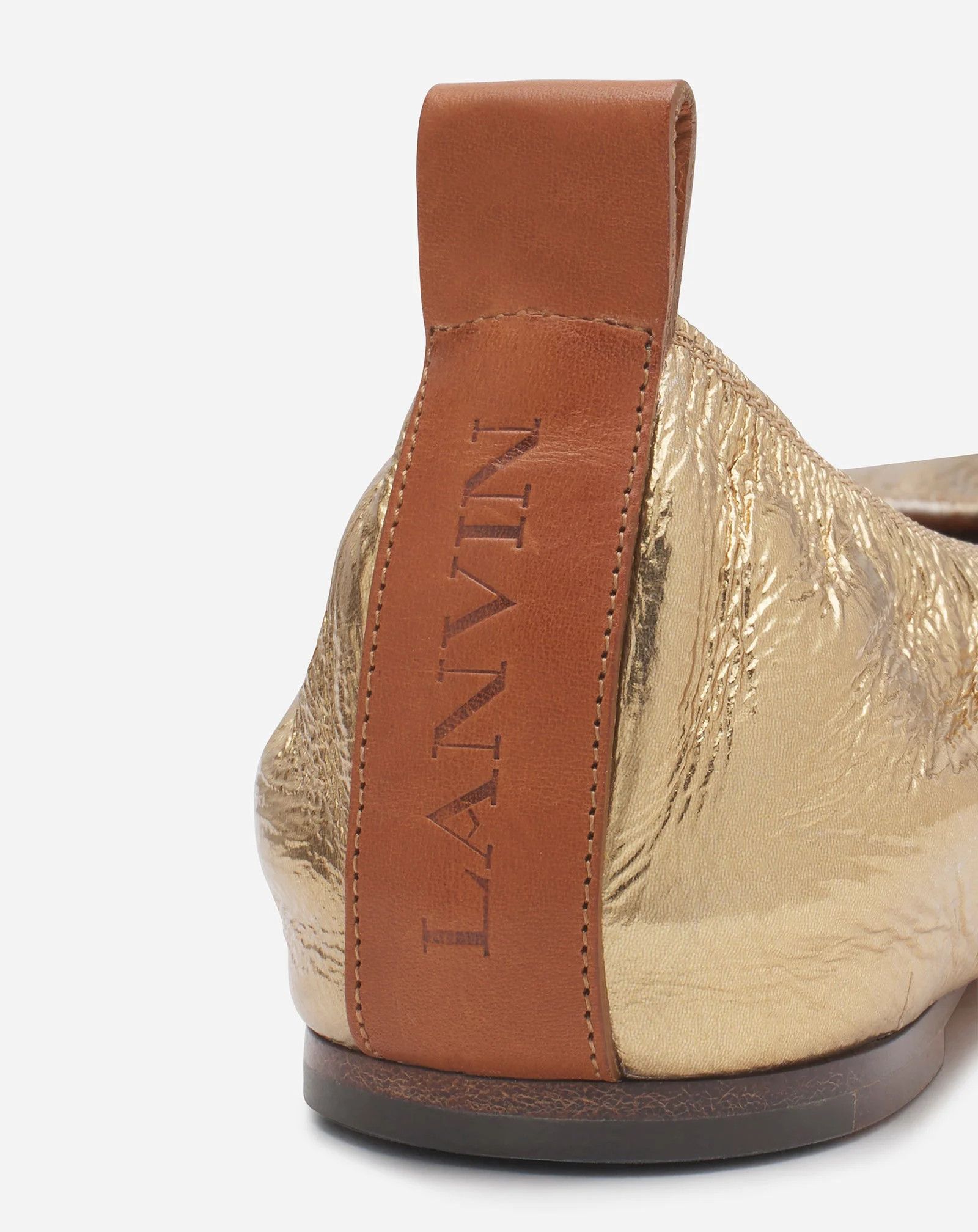 Lanvin o1w1db10226 Ballerina Flats in Gold Size US 8 / IT 38 - 5 Thumbnail