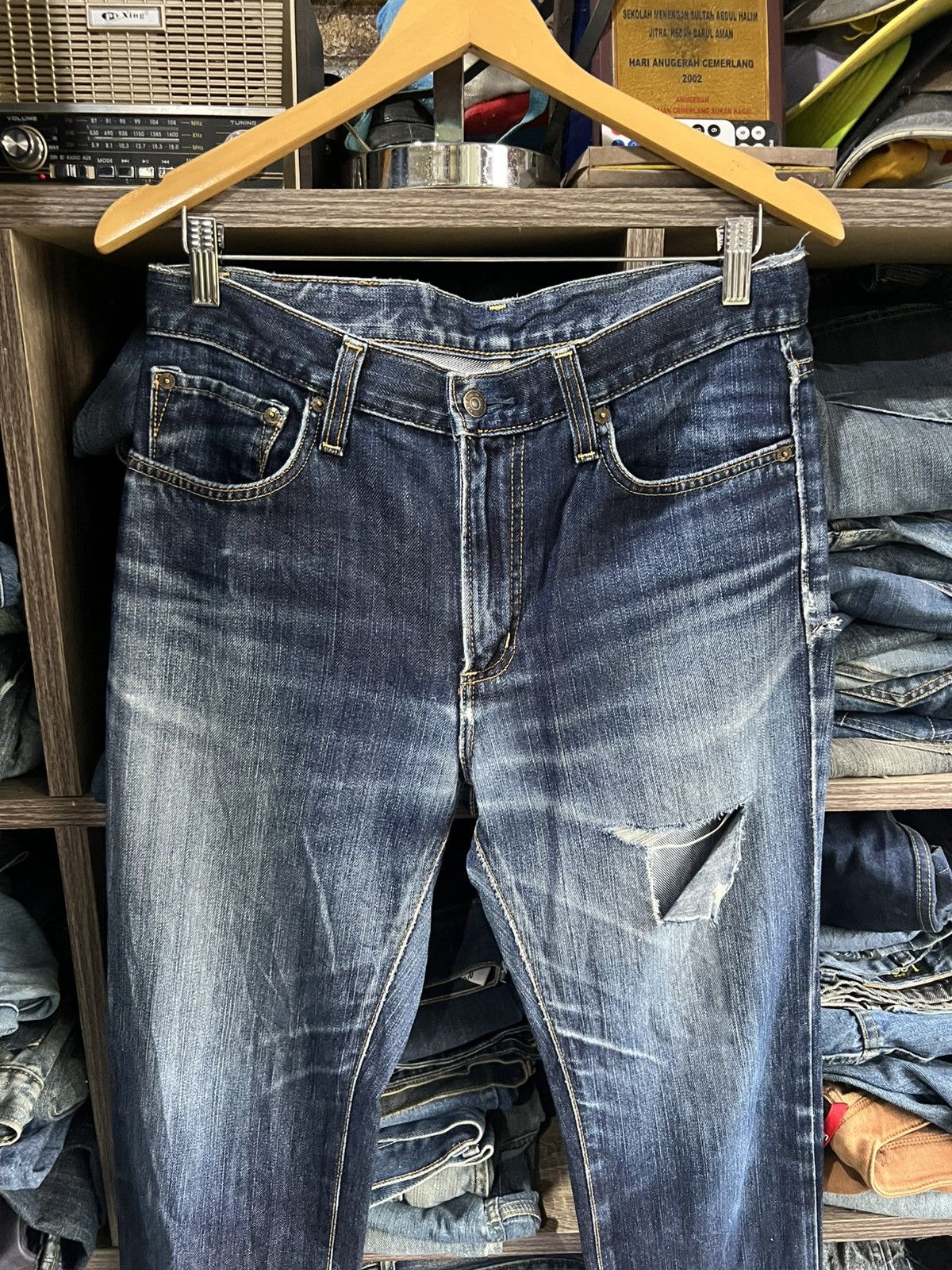 Edwin 🔥Vintage Edwin 402 Distressed Denim Size US 32 / EU 48 - 3 Thumbnail