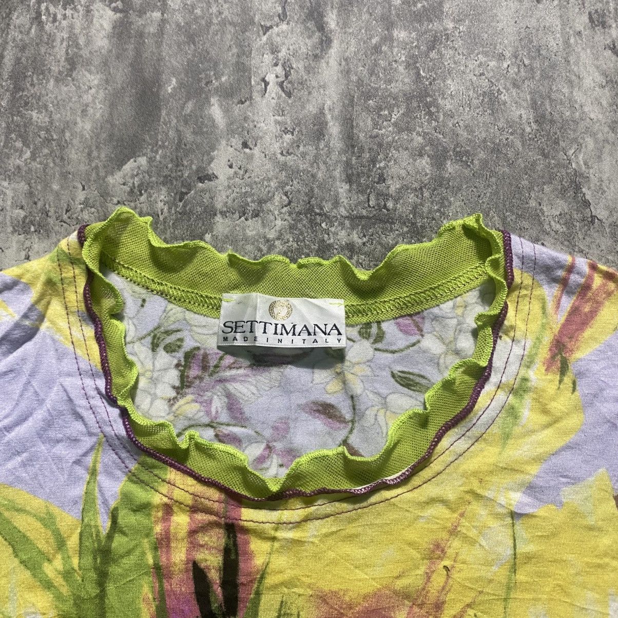 Other Settimana Italy Designer Flower All Overprint Shirt Size L / US 10 / IT 46 - 5 Thumbnail