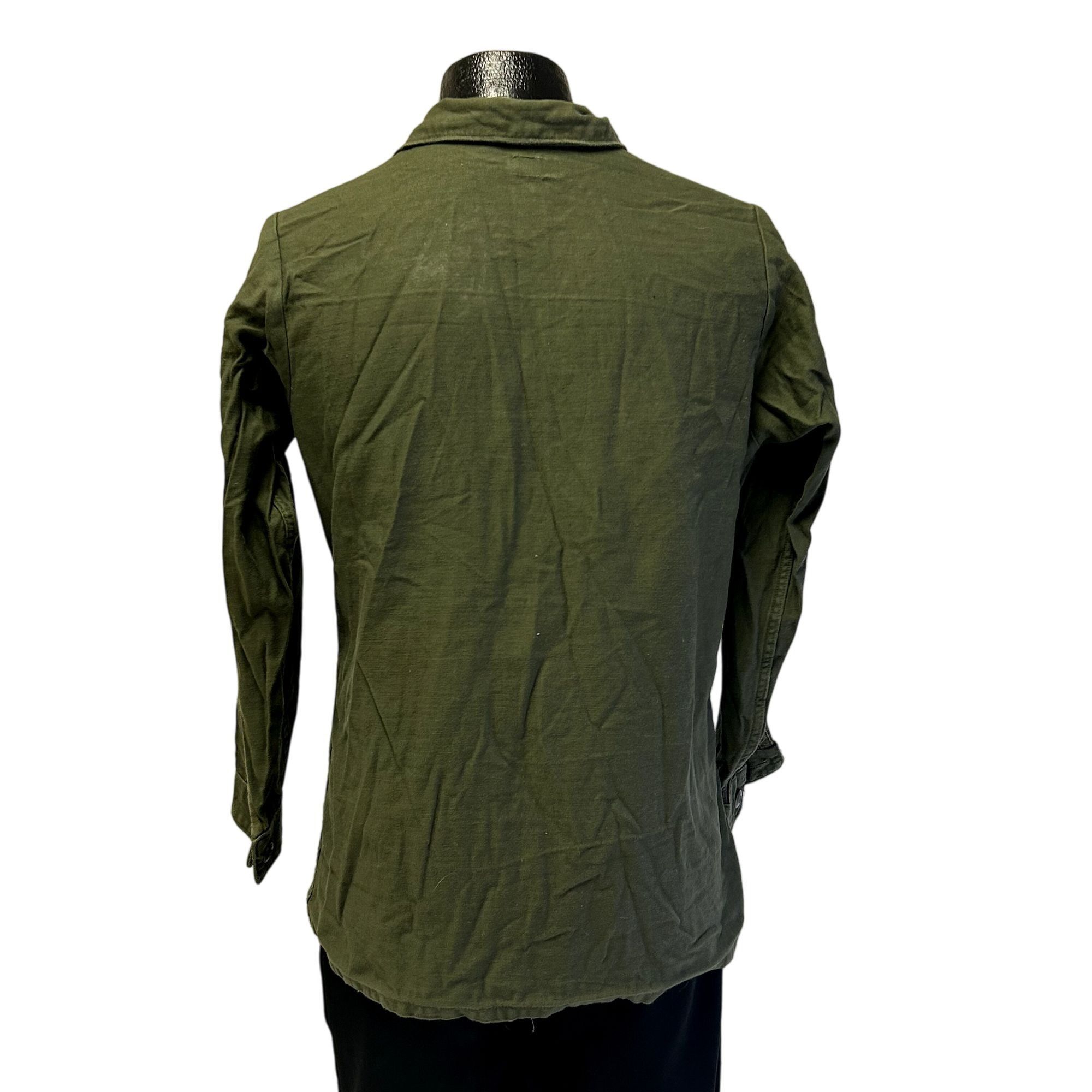 70's Vietnam Military US Navy SATEEN OG 107 Utility Shirt