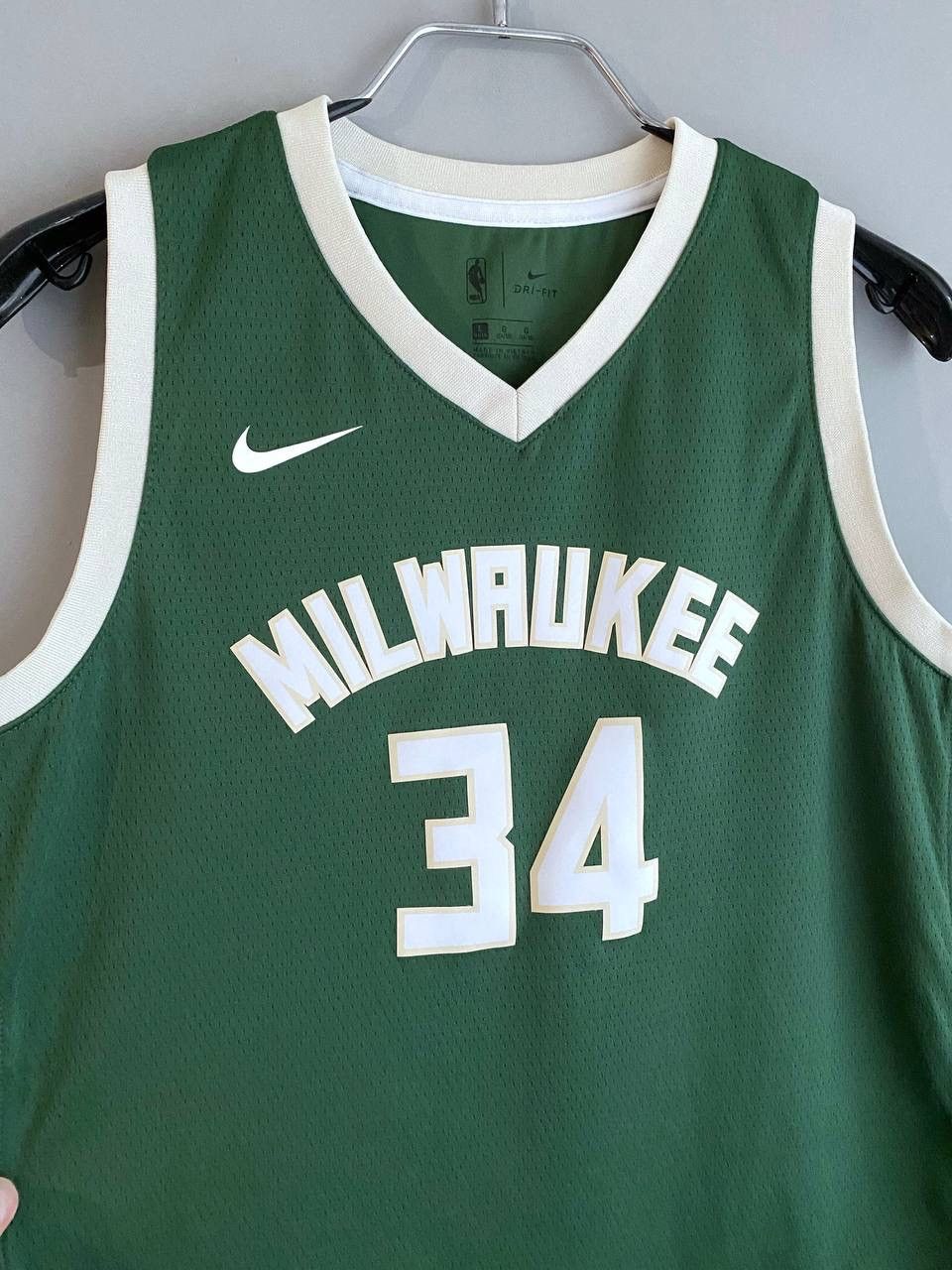 NBA × Nike NBA Milwaukee Bucks Jersey #34 ANTETOKOUNMPO Youth L 14/16 Size US XS / EU 42 / 0 - 5 Thumbnail
