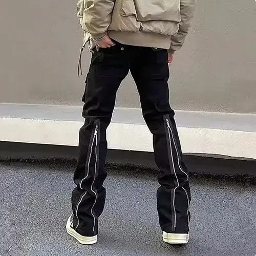 Jean Pepper x Genji Zipper Opium Stack Pants, Flared Zipper Pants Size US 31 - 1 Thumbnail