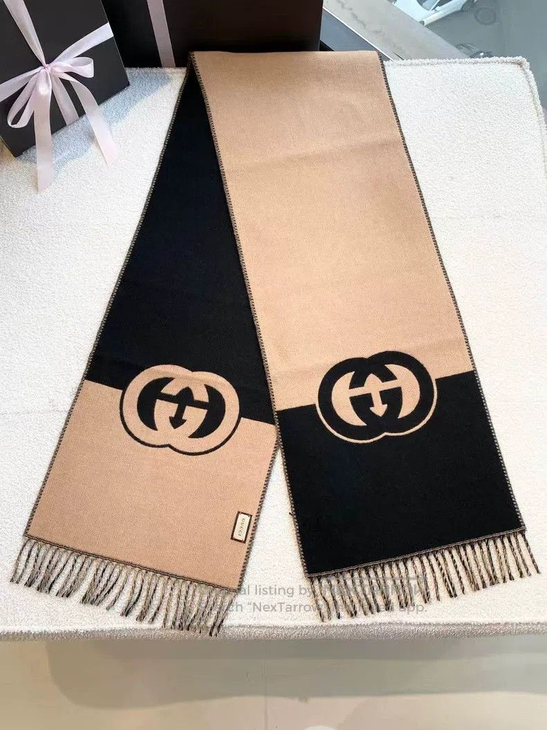 Gucci Gucci Cashmere double-sided scarf Size ONE SIZE - 1 Thumbnail