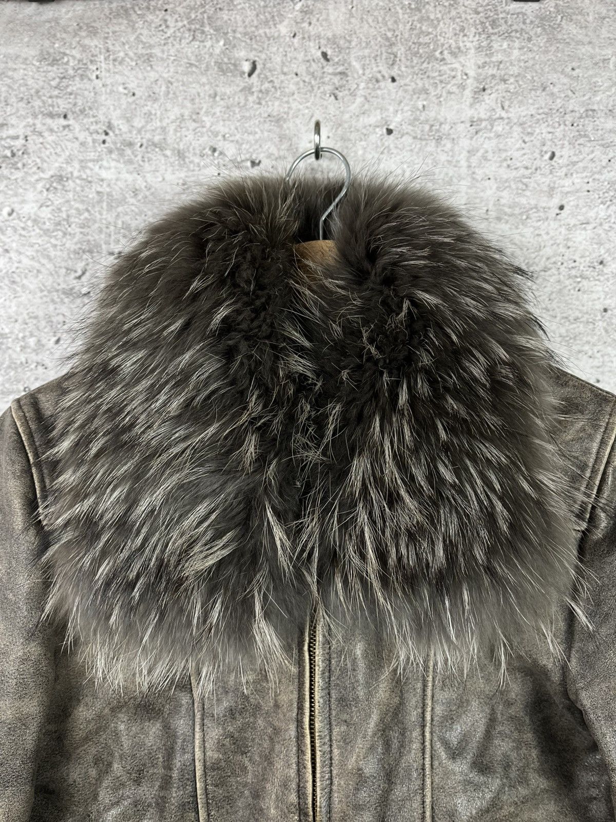 Japanese Brand Saki Japan Style Emo Goth Fur Y2K Leather Jacket Size S / US 4 / IT 40 - 2 Thumbnail