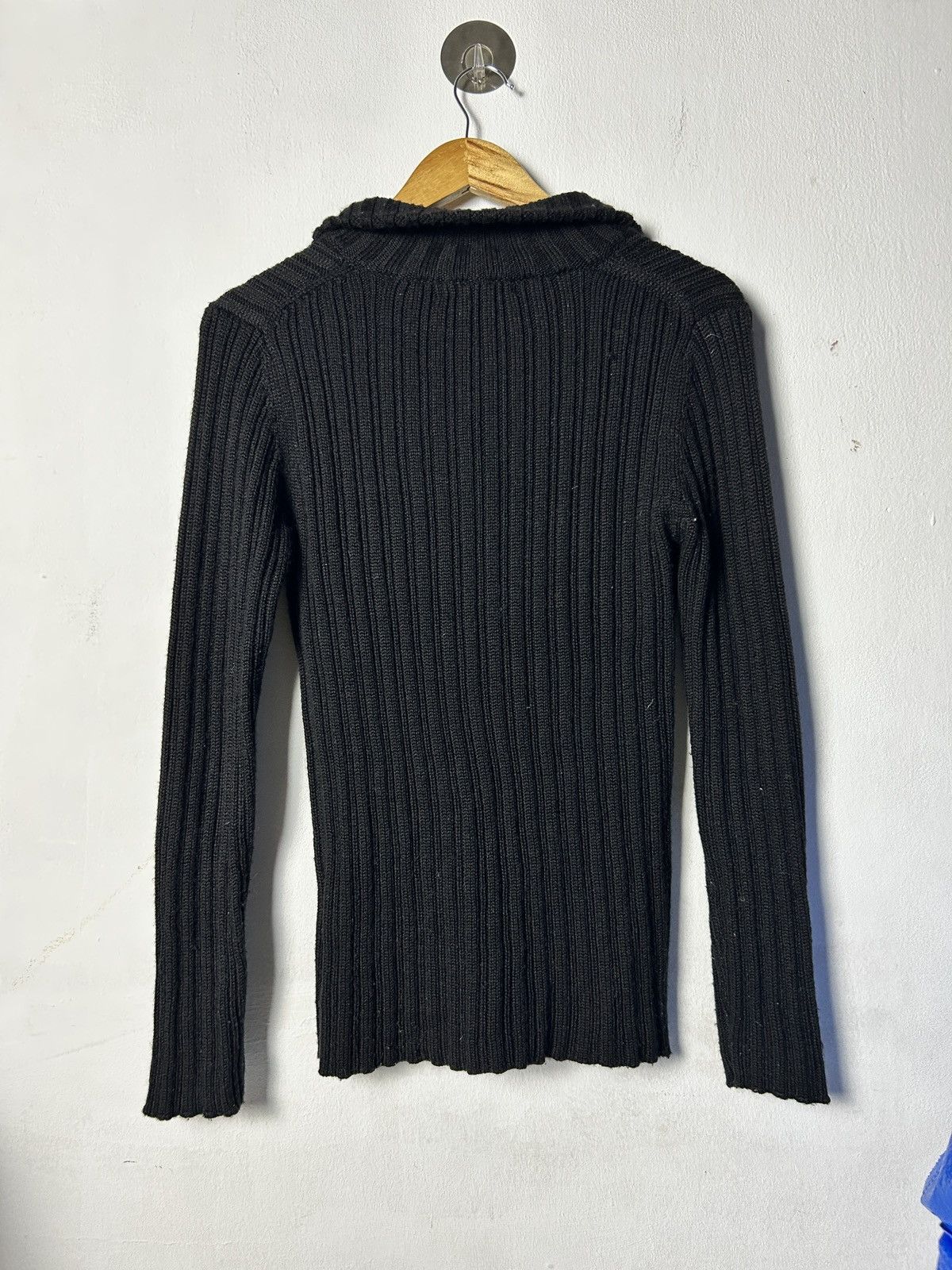 Michel Klein Michel klein homme black half button knitwear goth stye Size XS / US 0-2 / IT 36-38 - 3 Thumbnail