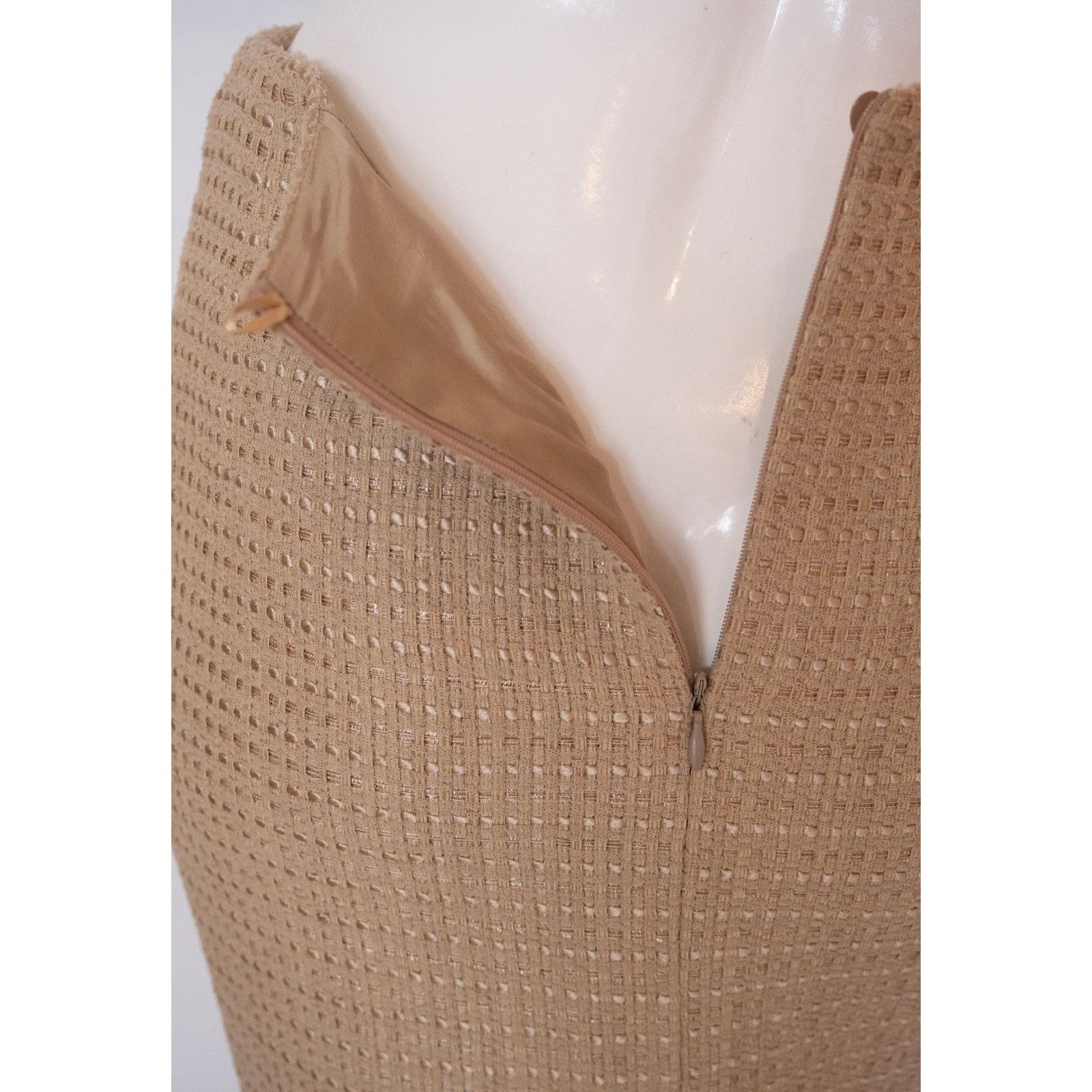 Escada Escada Tan Knee-Length Pencil Skirt - Size 34 (IT) Size 34" / US 12 / IT 48 - 6 Thumbnail