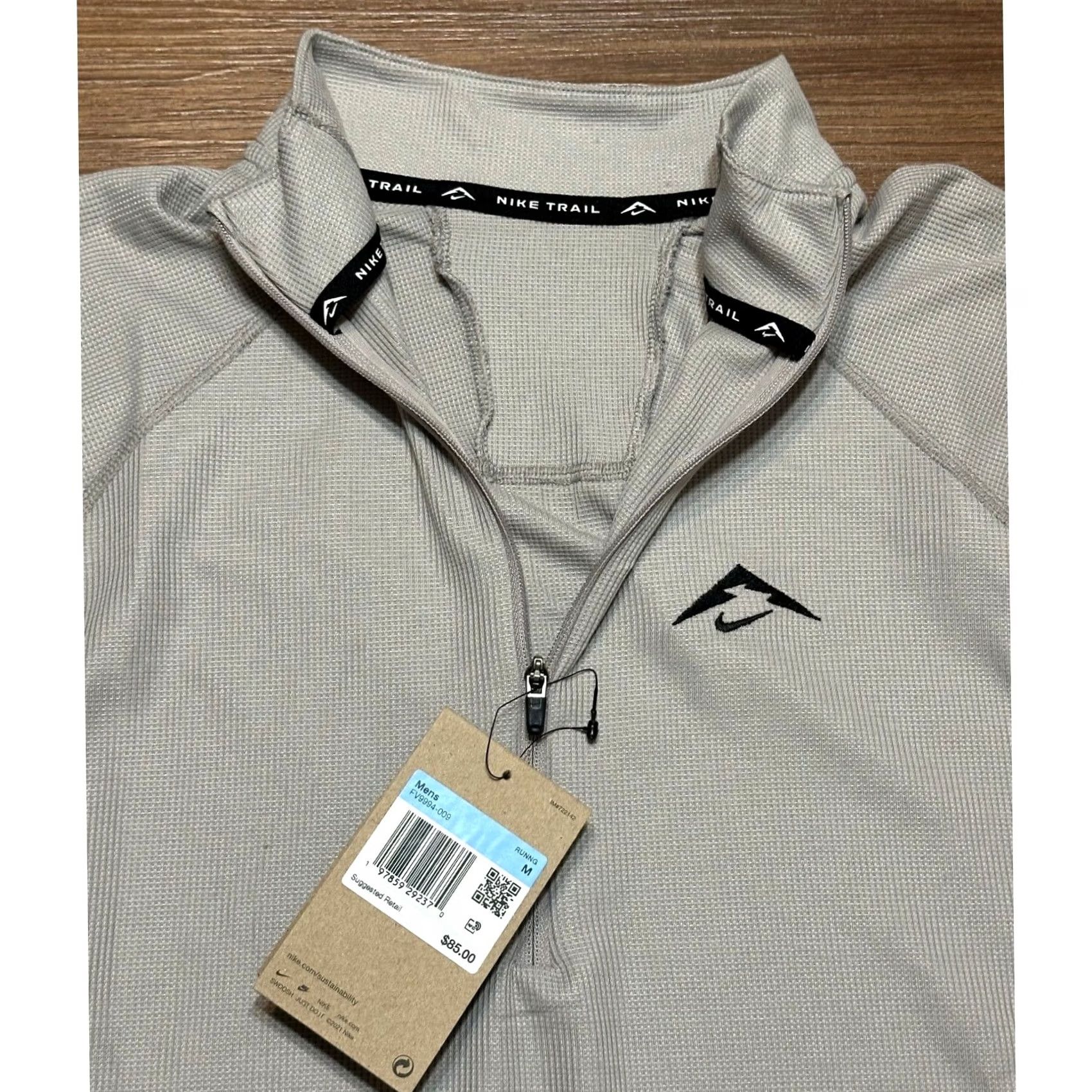 Nike Nike Trail Dri-FIT Half Zip Pullover Shirt Gray Men's M Size US M / EU 48-50 / 2 - 4 Thumbnail