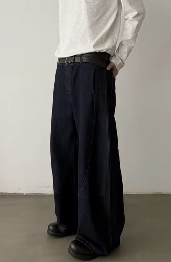Jean American retro men's casual loose wide-leg scimitar jeans Size US 27 - 2 Thumbnail