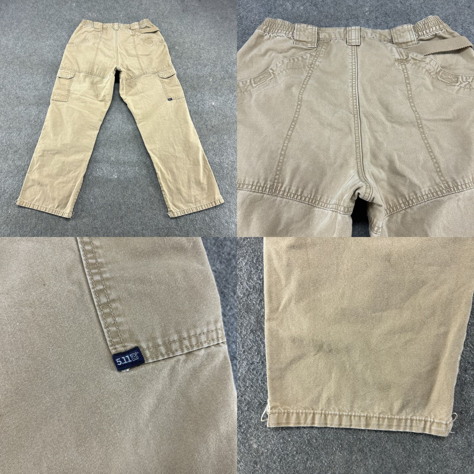 Vintage 5.11 Tactical Pants Mens 32x30 Brown Tan Cargo Ripstop Cotton Pockets Straight Size US 32 / EU 48 - 8 Thumbnail