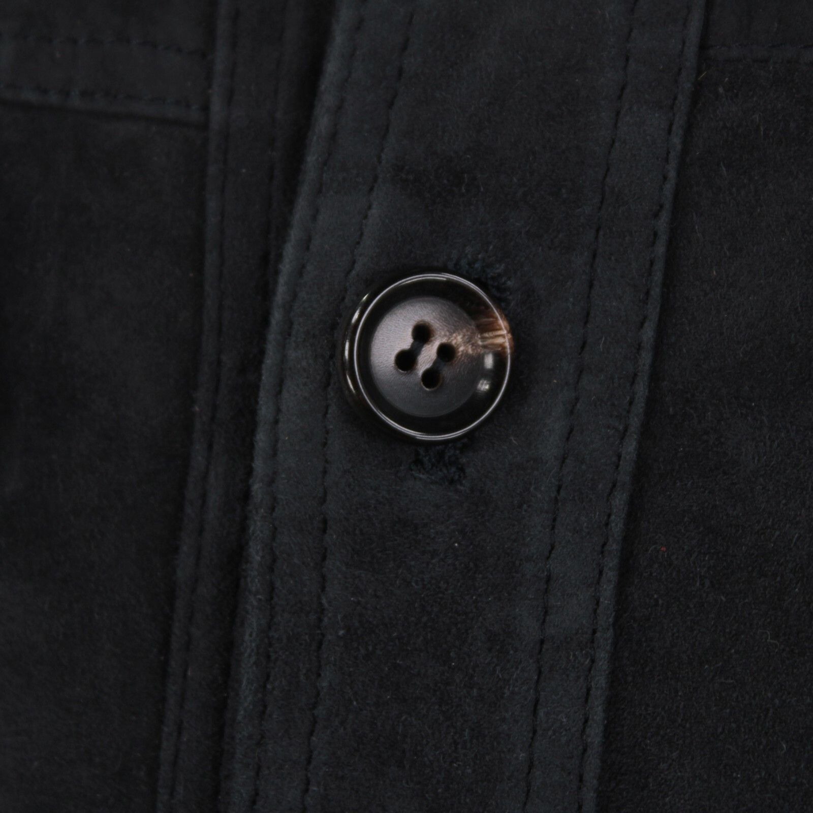 Luciano Barbera Luciano Barbera Overshirt Size M US In Blue Suede Size US M / EU 48-50 / 2 - 2 Thumbnail