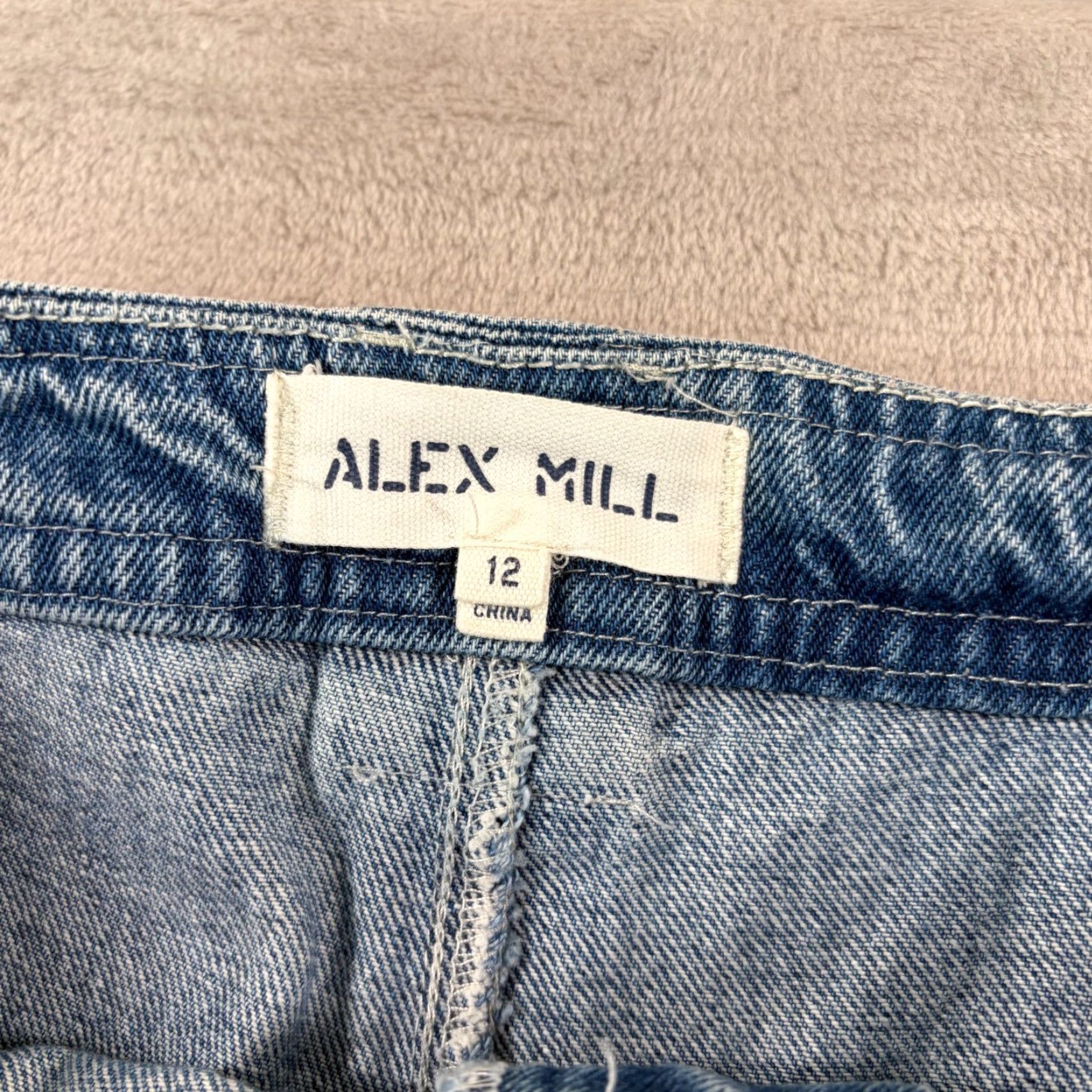 Alex Mill VINTAGE ALEX MILL Phoebe Denim Utility Carpenter Pants Women 12 Blue Jeans High Rise Tapered Cargo Slash Pockets Modern Everyday Size 34" / US 12 / IT 48 - 3 Thumbnail