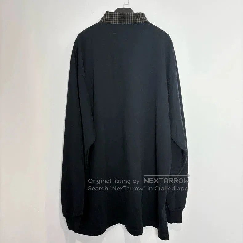 Balenciaga Balenciaga Black Plaid Collar Polo Longsleeve. Size US L / EU 52-54 / 3 - 2 Thumbnail