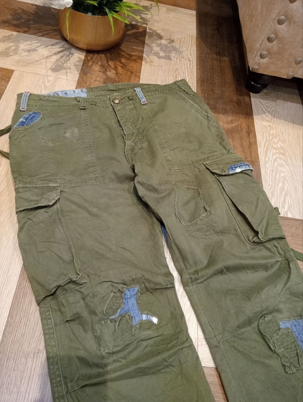 Japanese Brand JAPANESE MANGROVE MILITARY PARACHUTE CARGO PANTS Size US 34 / EU 50 - 4 Thumbnail