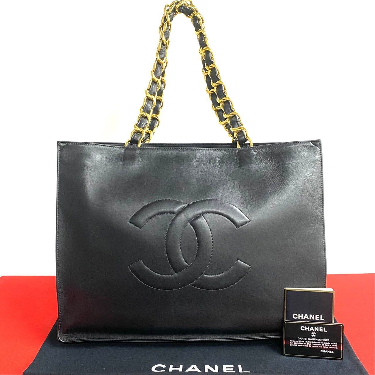 Chanel Chanel Tote Bag Black Leather Size ONE SIZE - 1 Thumbnail