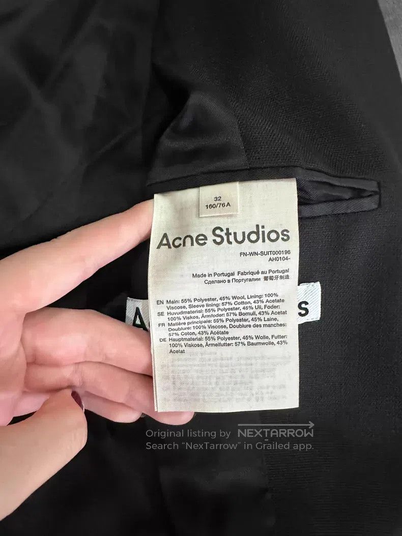 Acne Studios Acne Studios Black Loose Double-Breasted Blazer Jacket Size 4XL / US 24-26 - 7 Thumbnail