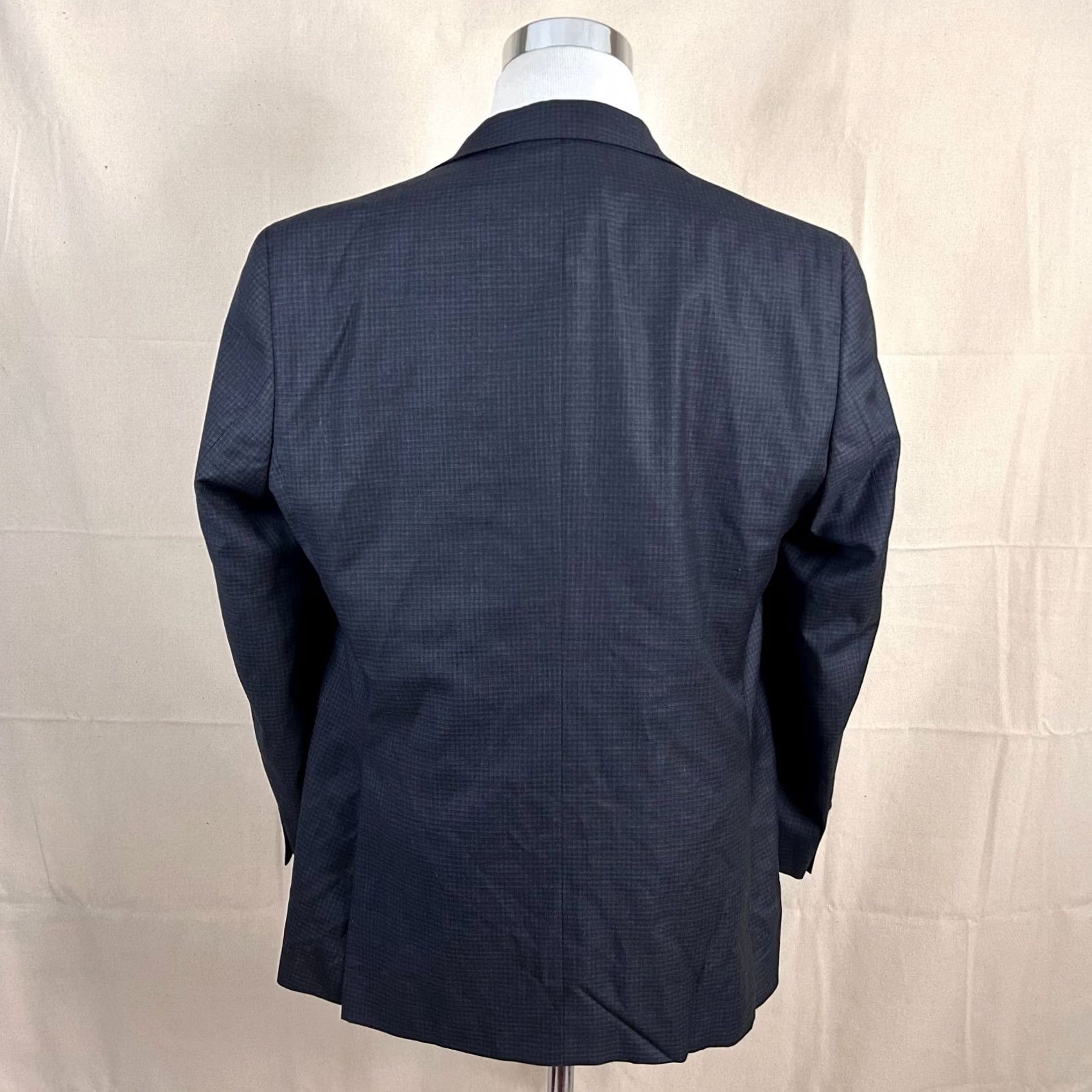 David Donahue David Donahue Sport Coat 44R Gray Wool Plaid Two-Button Double-Vented Jacket Men's Regular Size US XS / EU 42 / 0 - 6 Thumbnail