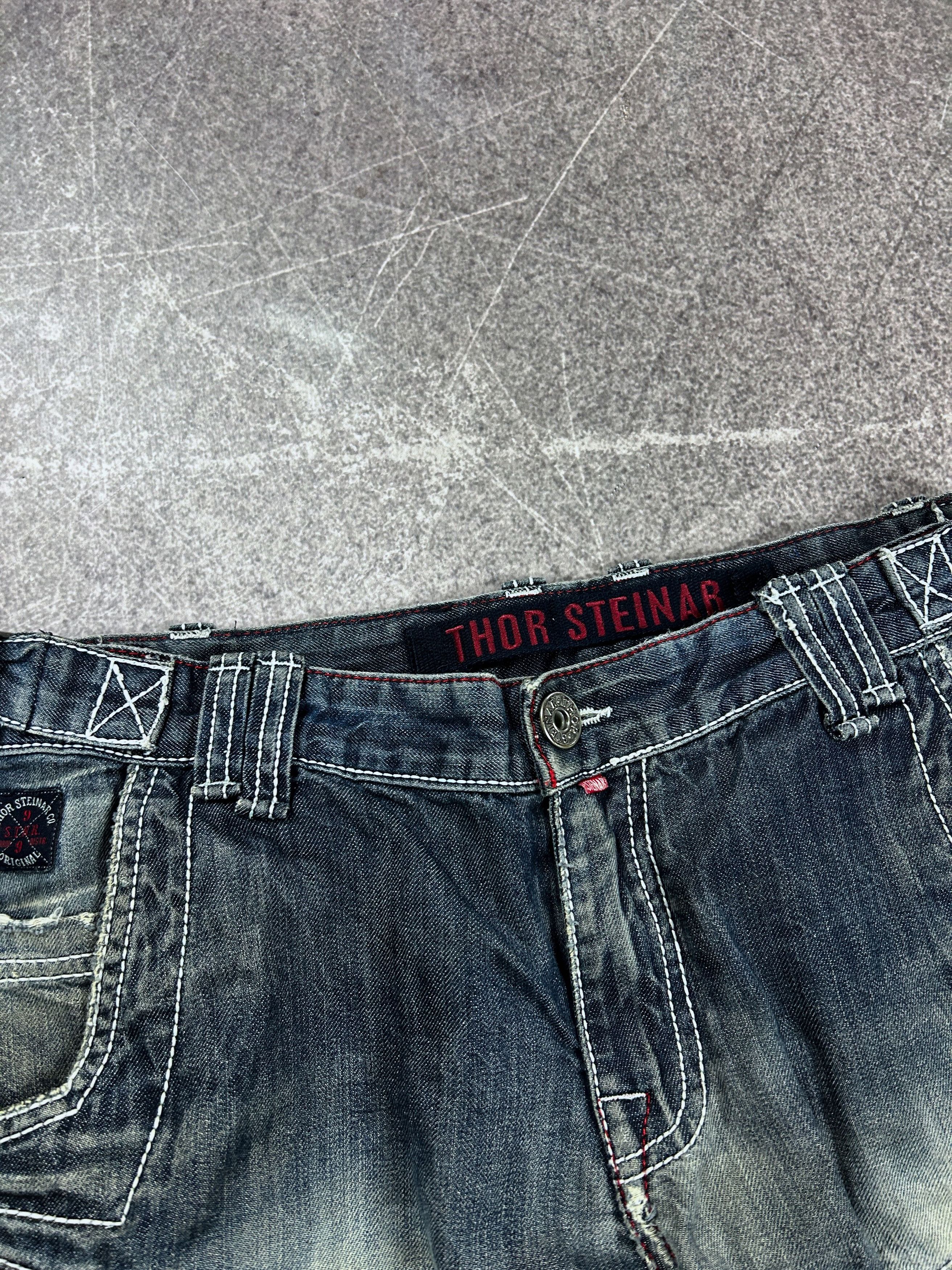Japanese Brand Cargo Denim Pants Multi Pocket Baggy Techwear Y2K Archive Size US 32 / EU 48 - 8 Thumbnail