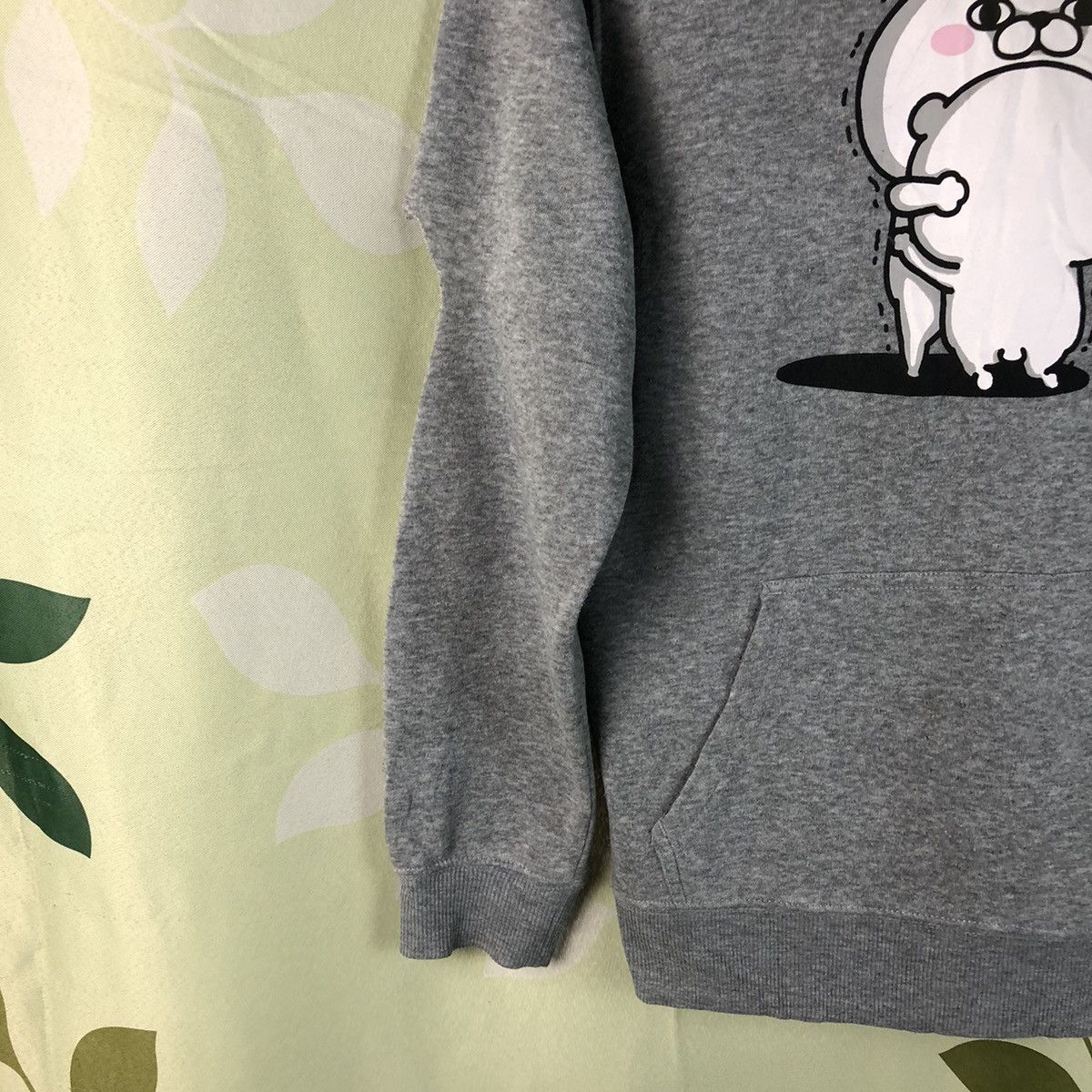 Anime × Japanese Brand Yosistamp anima distress ripped Grey Hoodie #7439 Size US M / EU 48-50 / 2 - 7 Thumbnail