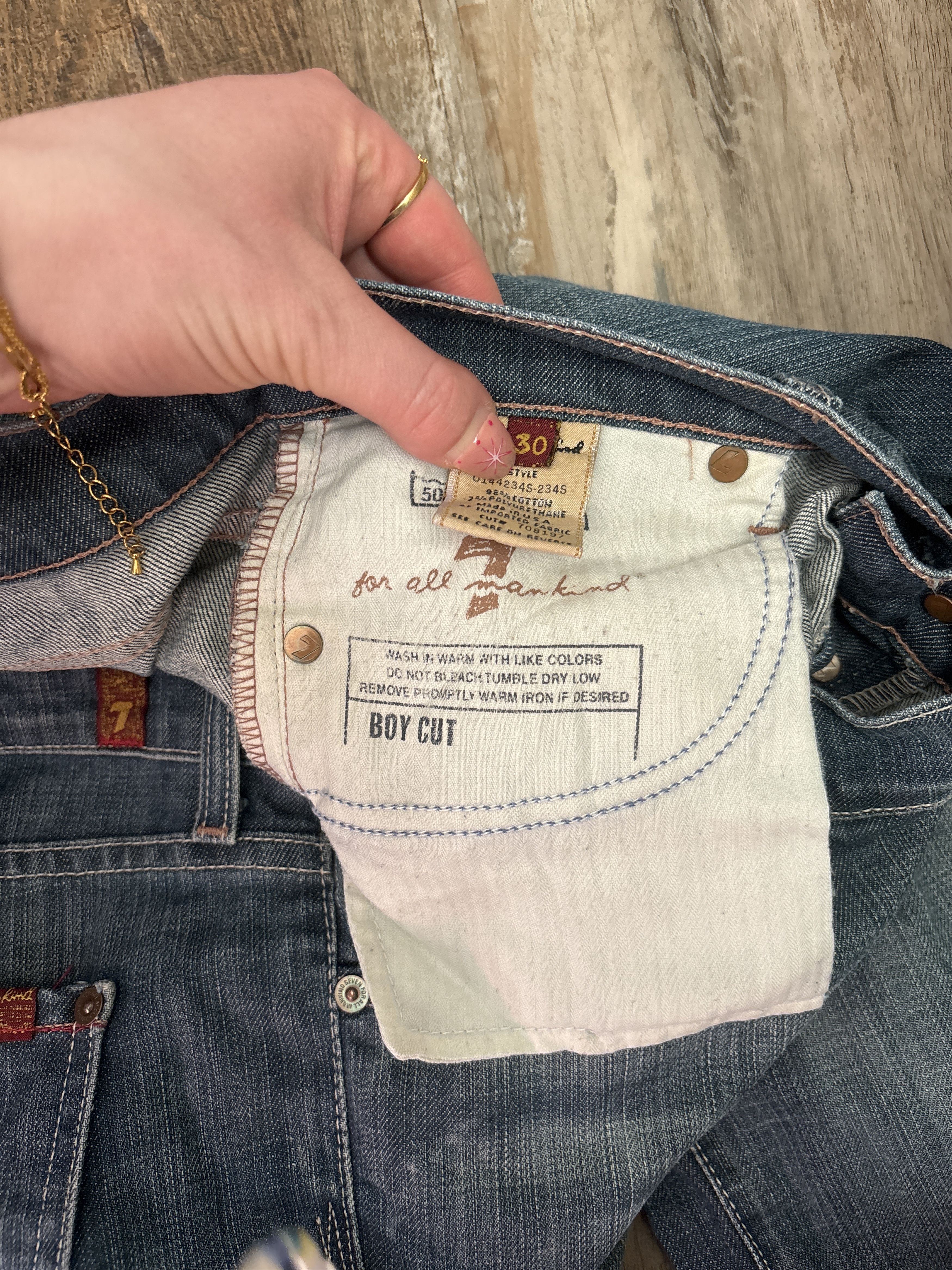 7 For All Mankind 7 for all mankind boy cut jeans Size 30" / US 8 / IT 44 - 3 Thumbnail